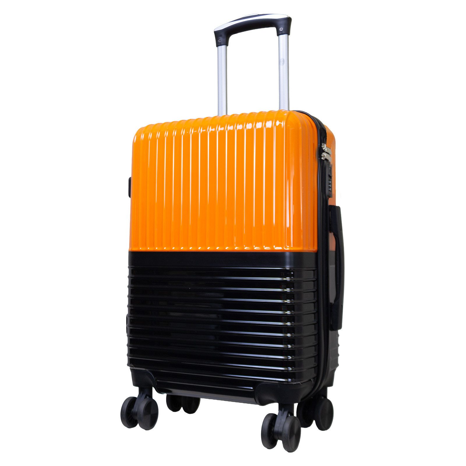 Warenhandel König Hartschalen-Trolley Riga, 4 Rollen, modernes Zwei-Farb-Design, aufrecht rollbar