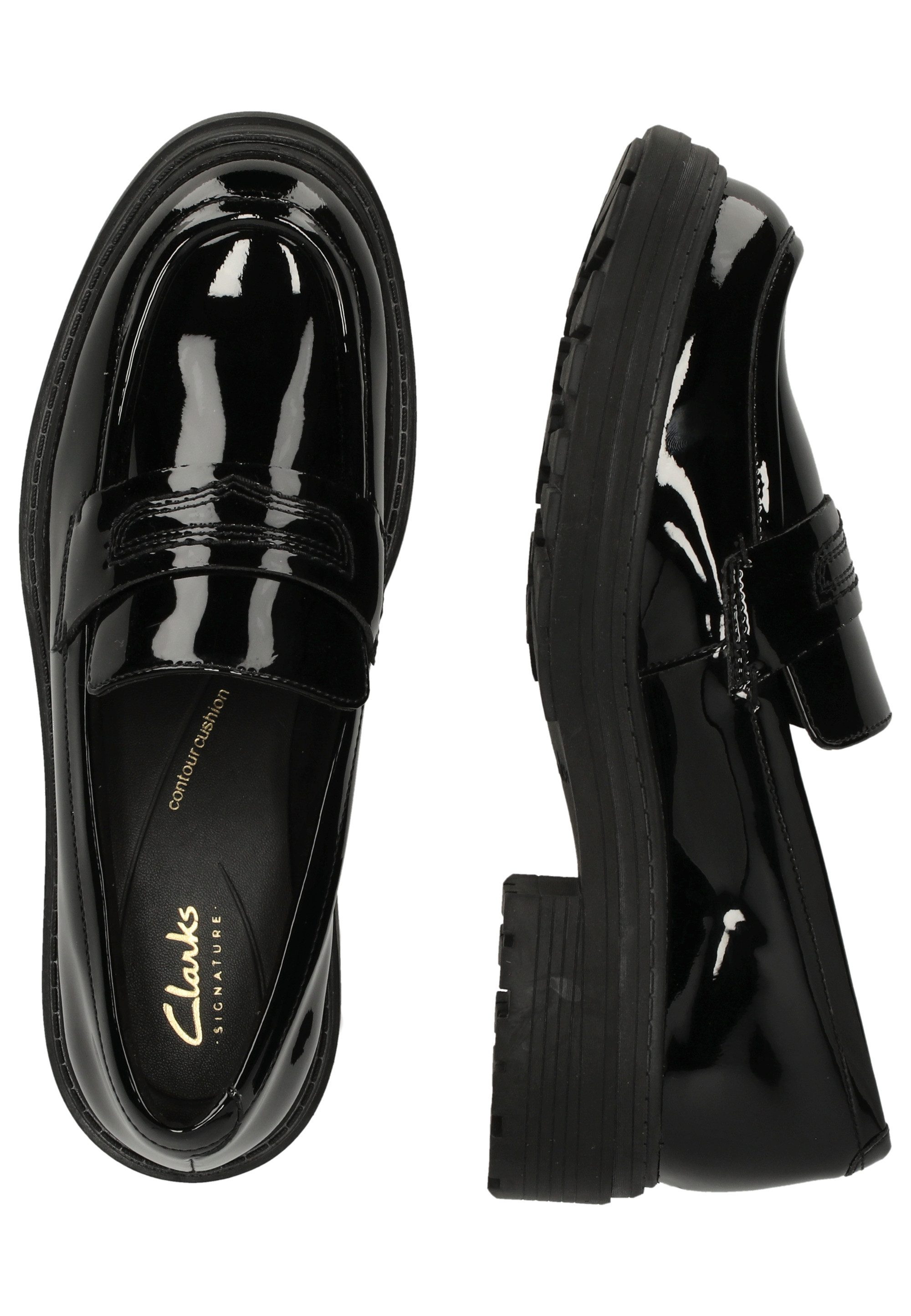 Clarks Orinoco3 Edge Slipper aus hochwertigem, schwarzem Lackleder – Bild 5 von 5
