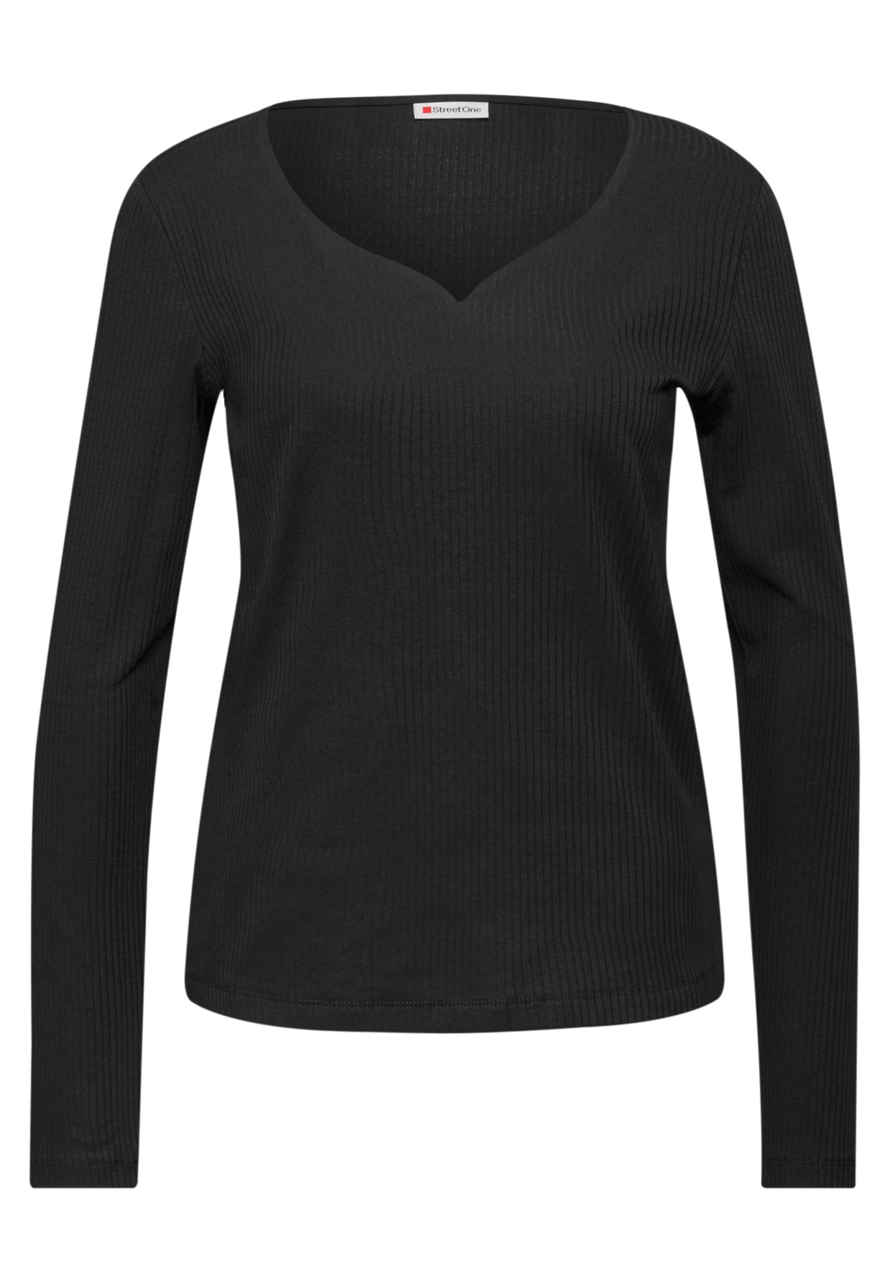 STREET ONE T-Shirt LTD QR heart shape rib shirt l günstig online kaufen