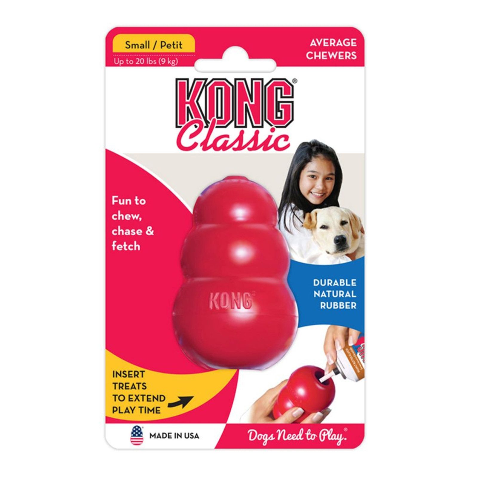 KONG Kauspielzeug KONG Classic S, rot, Kauspielzeug aus Naturkautschuk für günstig online kaufen