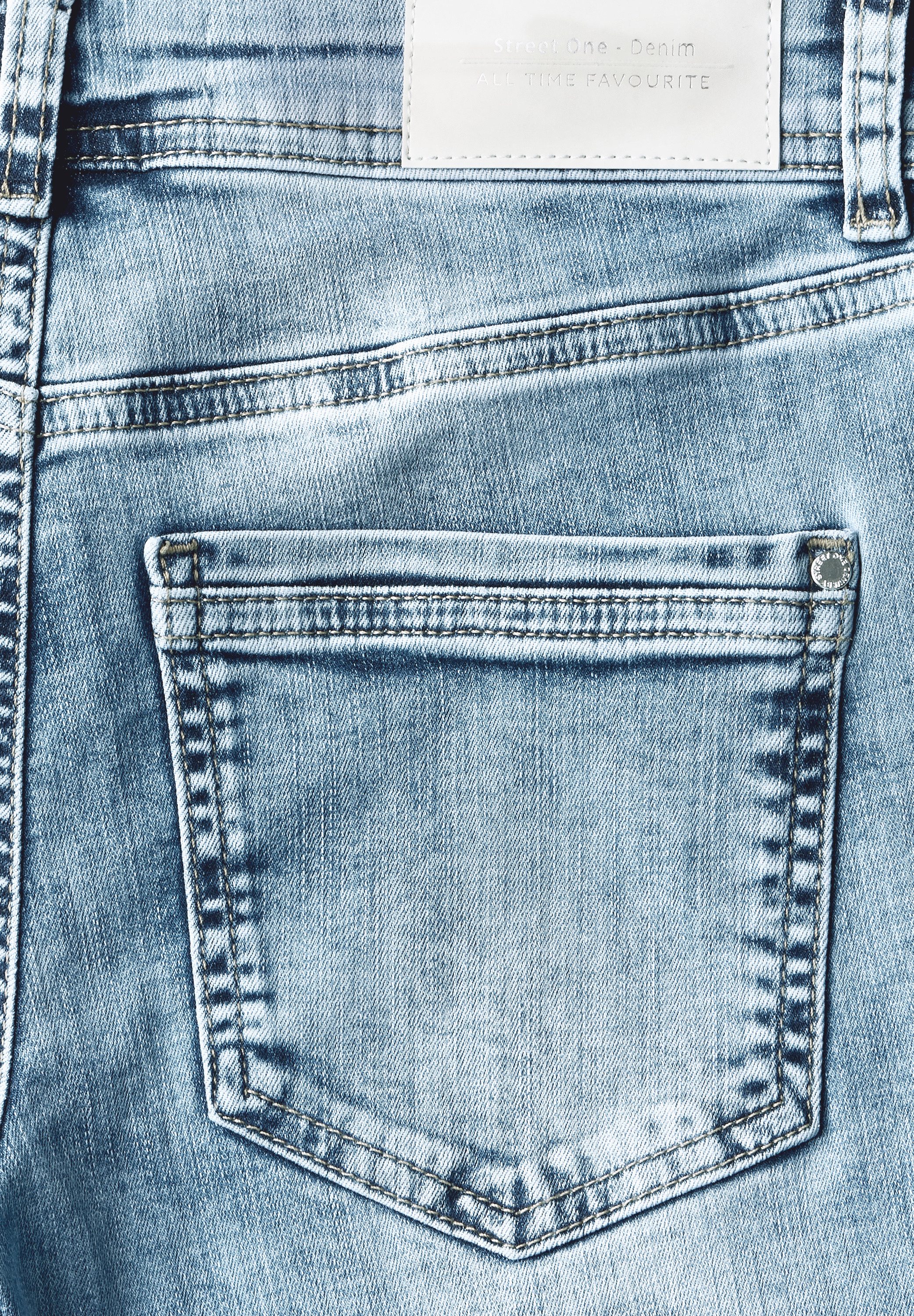 STREET ONE 3/4-Jeans Style Crissi mit Glitzer-Detail