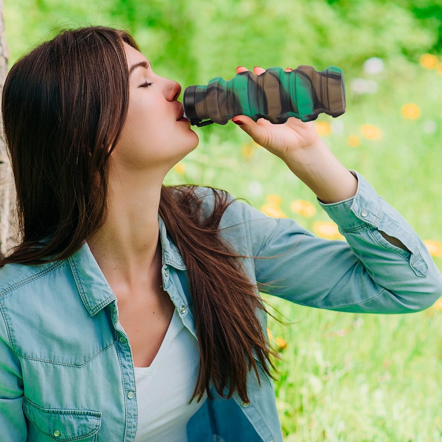 Belle Vous Trinkflasche BELLE VOUS Faltbare Wasserflasche - Faltbare Trinkflasche aus Silikon