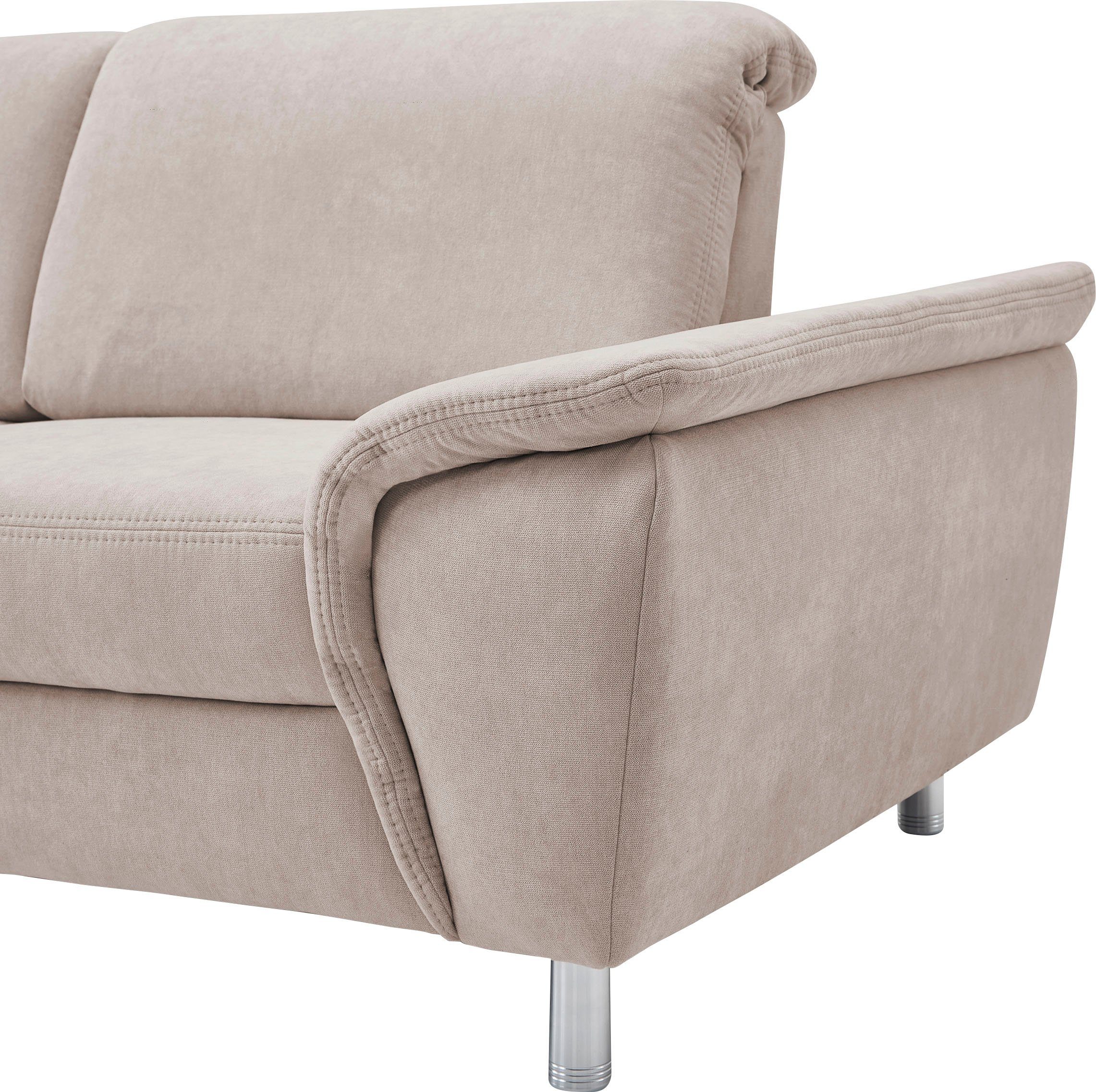 CALIZZA INTERIORS Ecksofa Jade, Bettfunktion und wahlweise Kopfteilverstellung Sitztiefenverstellung