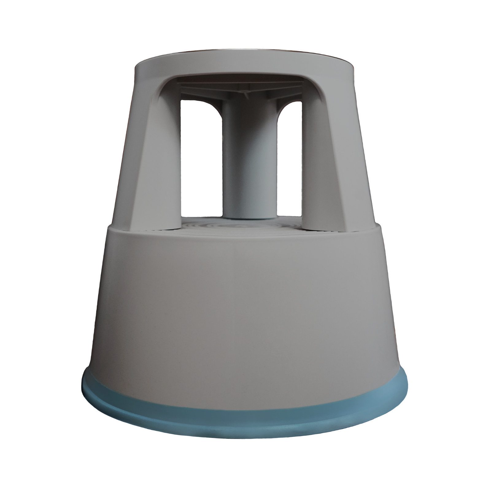 WESTCOTT Tritthocker Rollhocker Dunkelgrau, 3 Gleitrollen, Stopautomatik, max. 150kg, Werkzeugfreie Montage