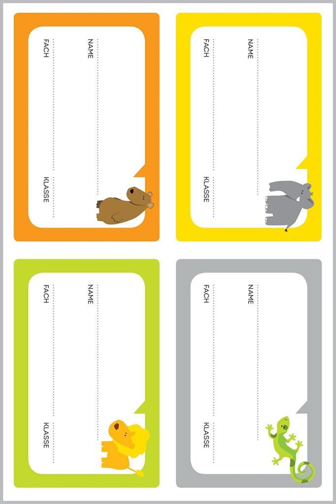 Avery Zweckform Etikettenpapier LIVING Kinder 16x Buch-Etiketten 47,5x73mm, Namens-Aufkleber Haushalts-Etiketten Sticker Heft Abgerundete Ecken – Bild 4 von 5