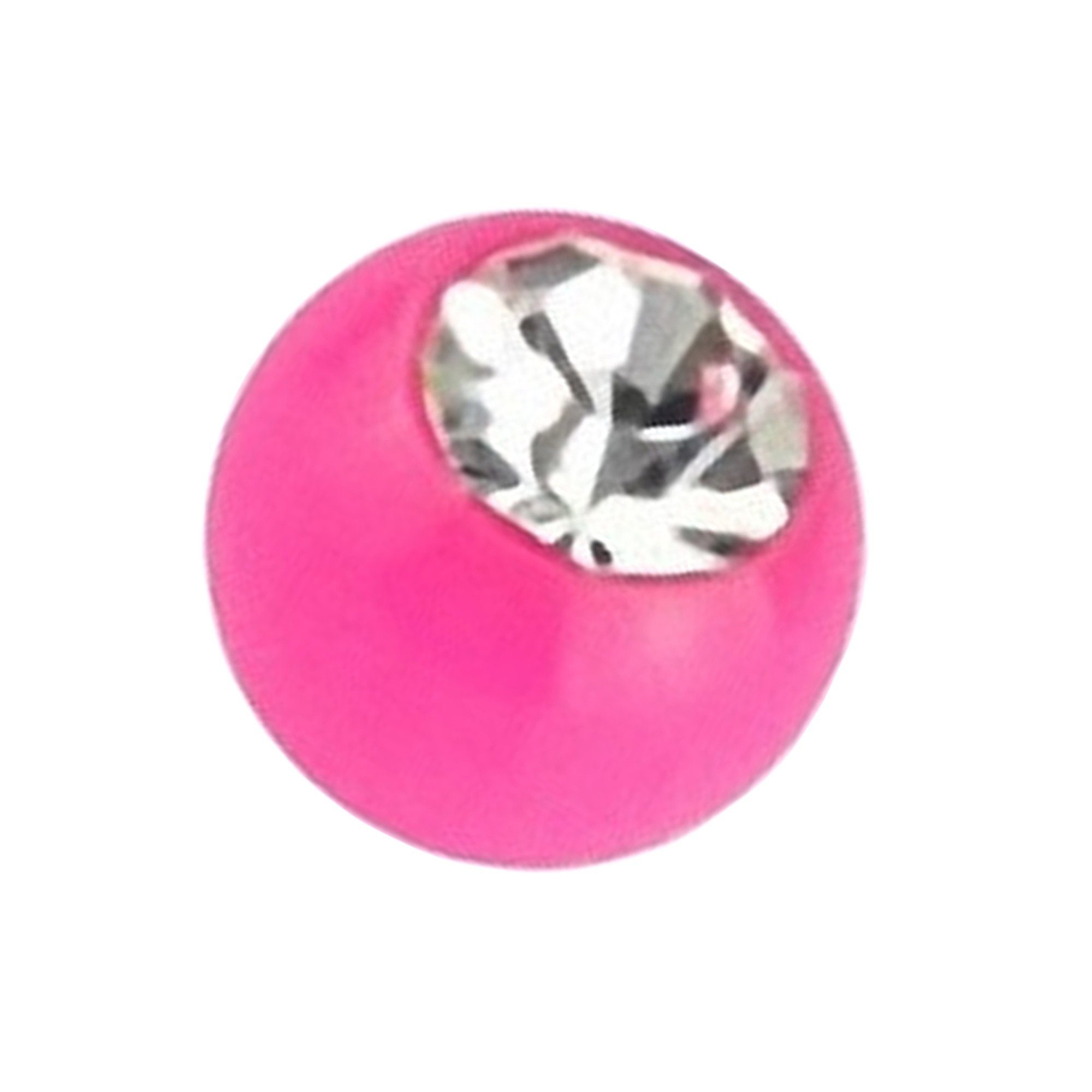 Taffstyle Piercing-Set Piercing Innengewinde UV Kristall in verschiedenen, Ersatz Schraubkugel Kugel Verschluss Verschlusskugel Ersatzteile Pink