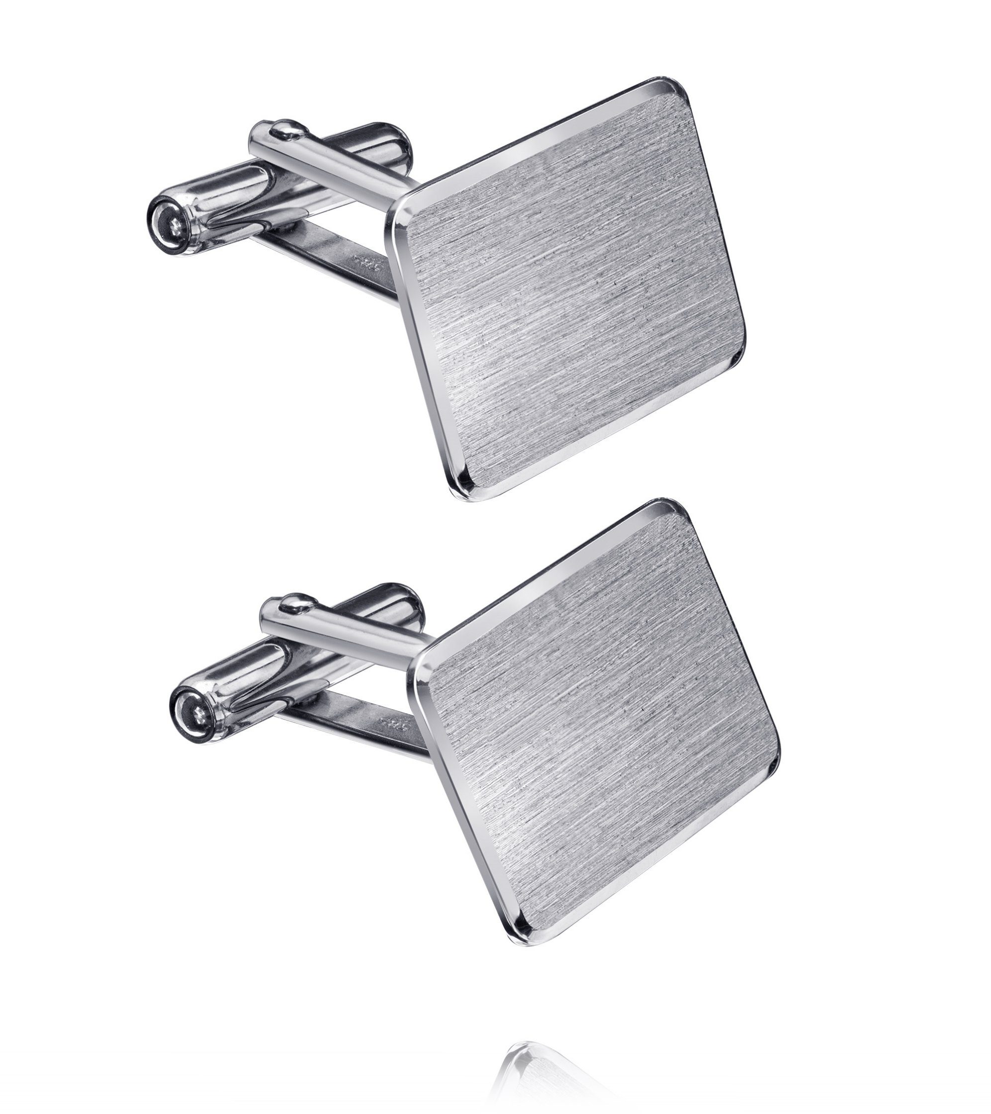 JEVELION Manschettenknöpfe Business 925 Silber - Made in Germany (Accessoire, für Herren), Stilvoll zum Geschäftstermin
