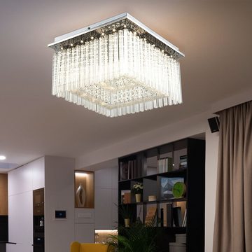 Globo LED Deckenleuchte, LED-Leuchtmittel fest verbaut, Deckenleuchte Kristallleuchte Deckenlampe Designleuchte