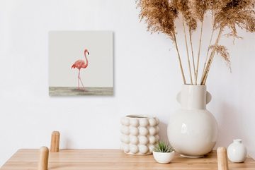 OneMillionCanvasses® Leinwandbild Tiere - Flamingo - Rosa, (1 St), Leinwand Bilder für Wohnzimmer Schlafzimmer