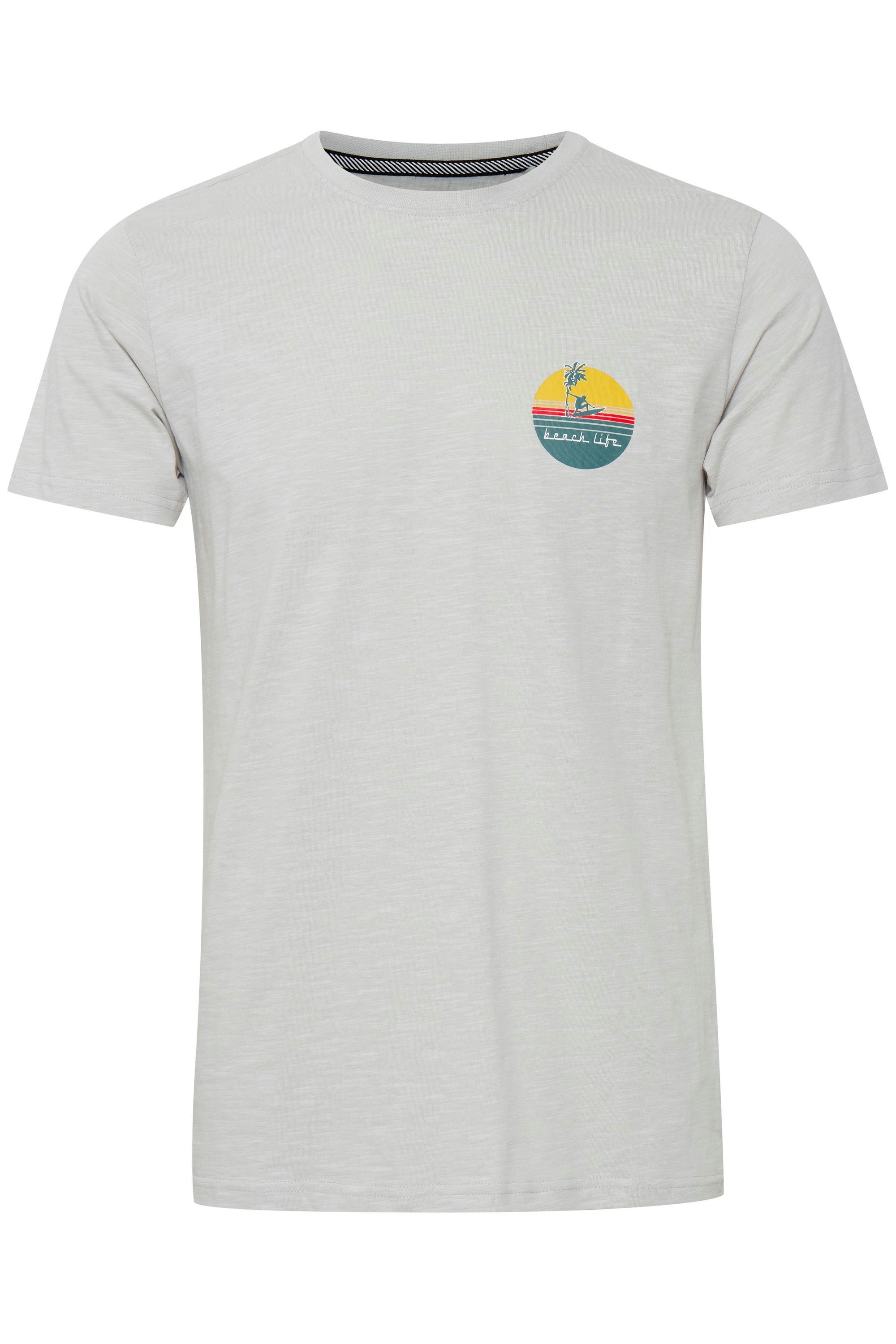 !Solid Print-Shirt SDEmmo T-Shirt mit Print Light Grey (154101)