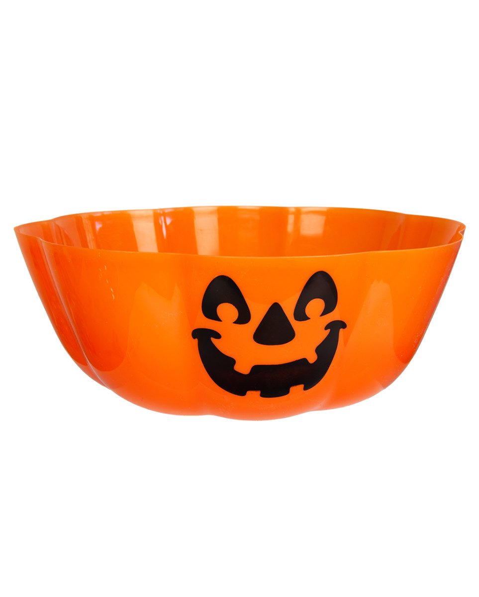Horror-Shop Dekoobjekt Halloween Süßigkeiten Schale mit Kürbisgesicht für