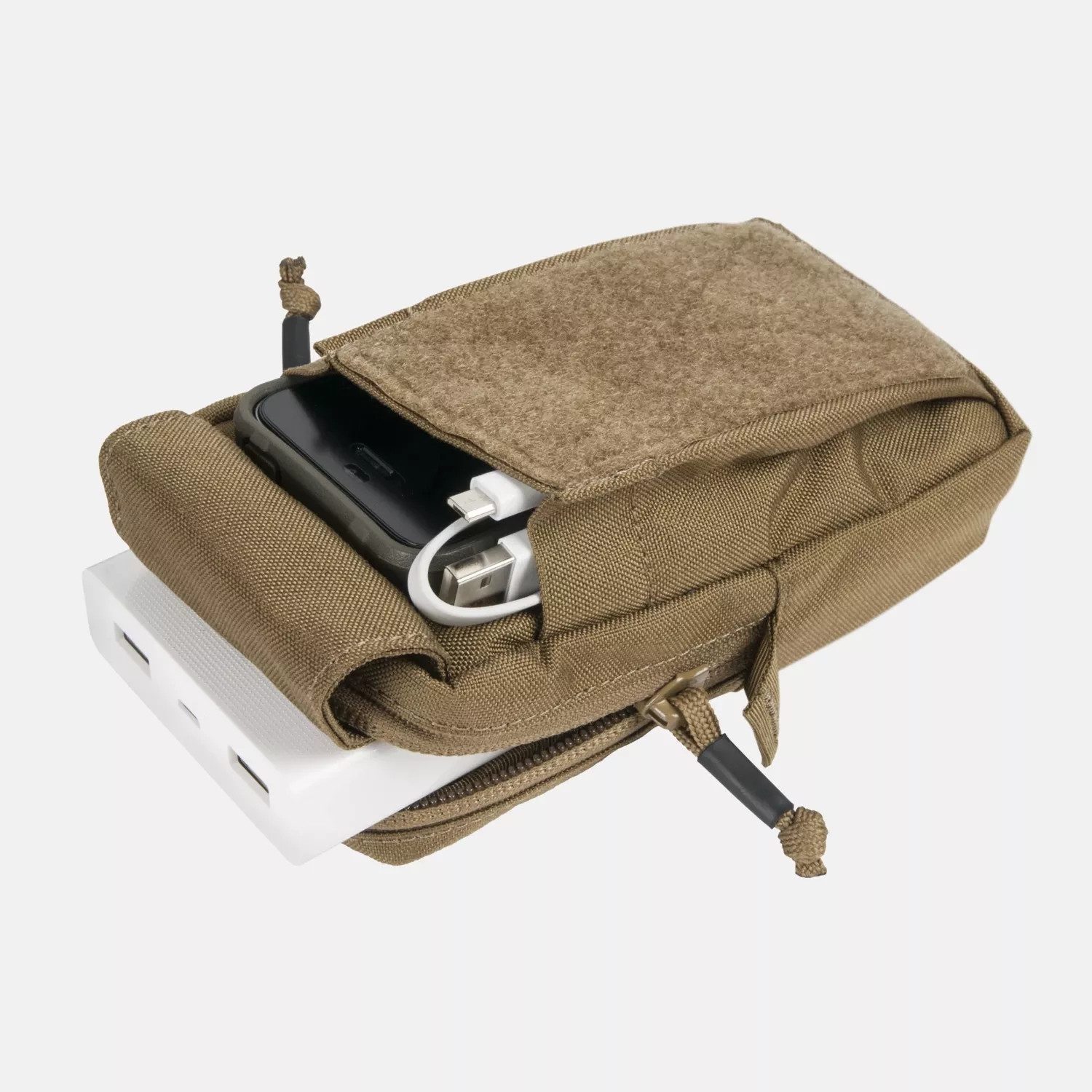 Helikon-Tex Rucksack Helikon-Tex Navtel Pouch, Gürteltasche, adaptive green (1-tlg), leicht gepolstert, Klettfläche an der Front