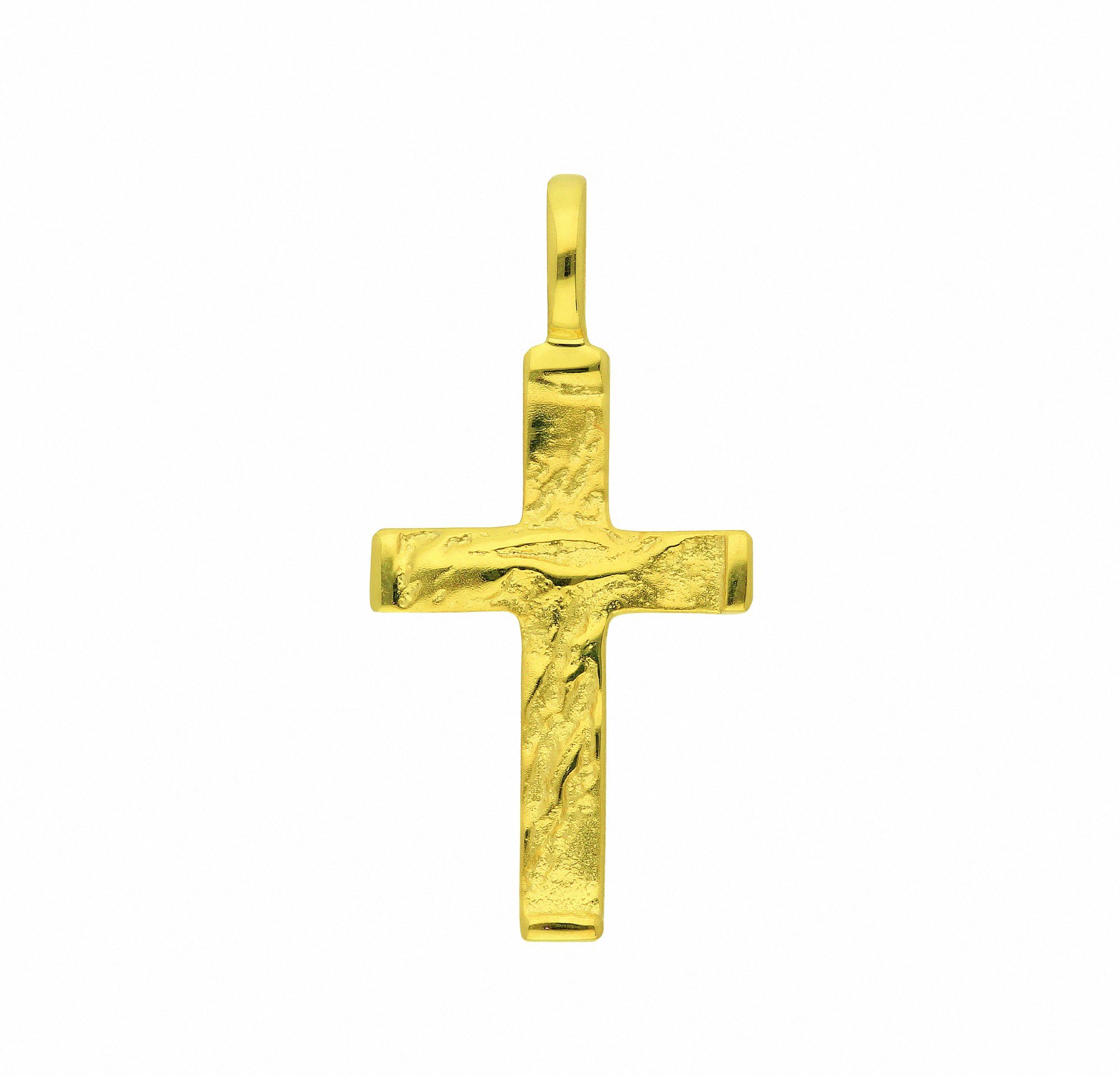 Adelia´s Kette mit Anhänger 585 Gold Kreuz Anhänger, Schmuckset - Set mit Halskette | Ketten mit Anhänger