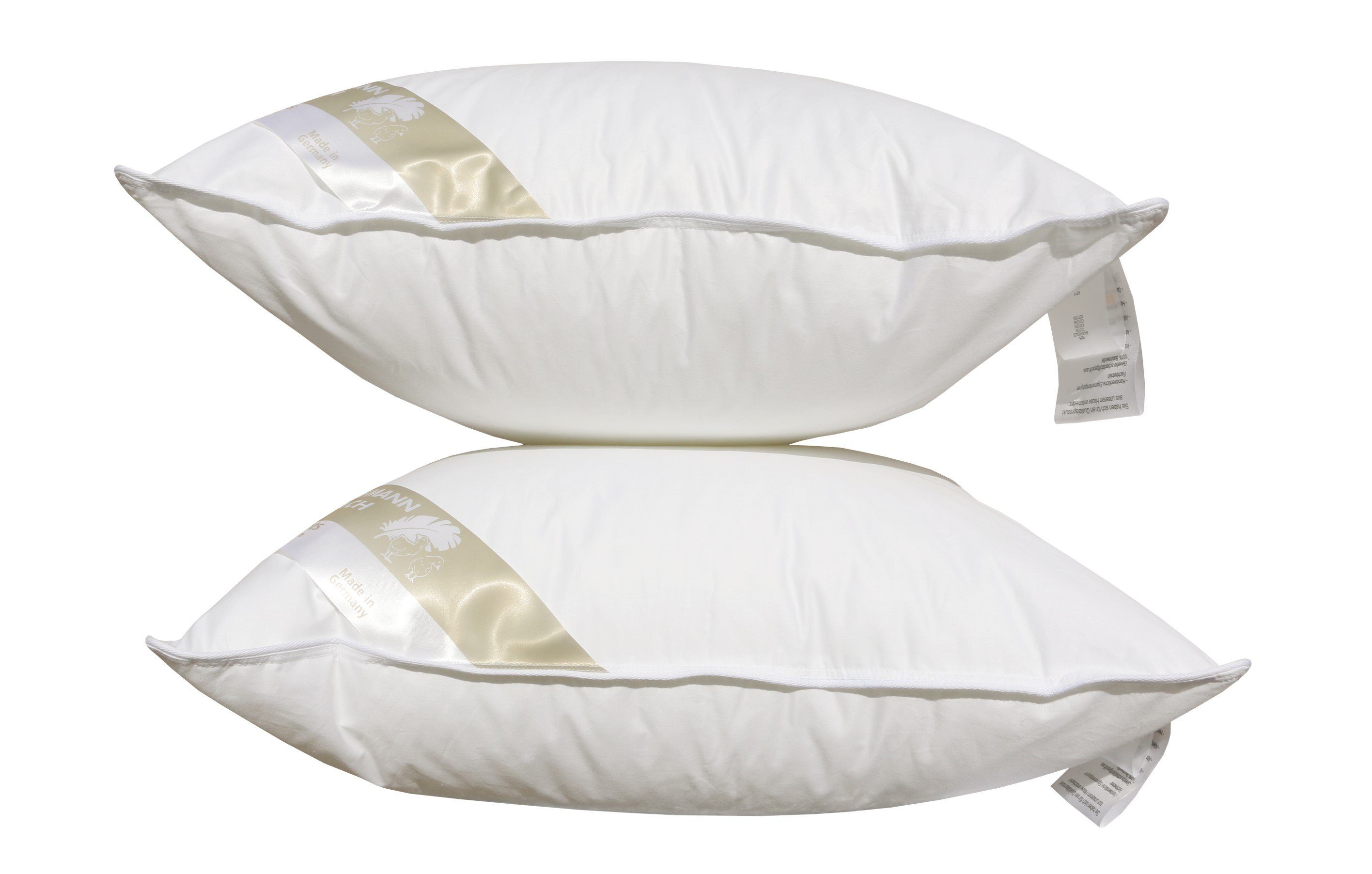 Betten Hofmann Kunstfaserkopfkissen 2 Stück Betten Hofmann Basic Allergiker Faserkissen 50x50 cm je 350 g, Füllung: 100% Polyester-Hohlfaserkugel, Bezug: 100% Baumwolle, Seitenschläfer, 2-tlg., prall befüllt, für Allergiker geeignet, hergestellt in Deutschland