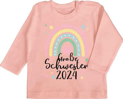 Shirtracer T-Shirt Große Schwester Geschenk 2024 Regenbogen Big Sister Große Schwester