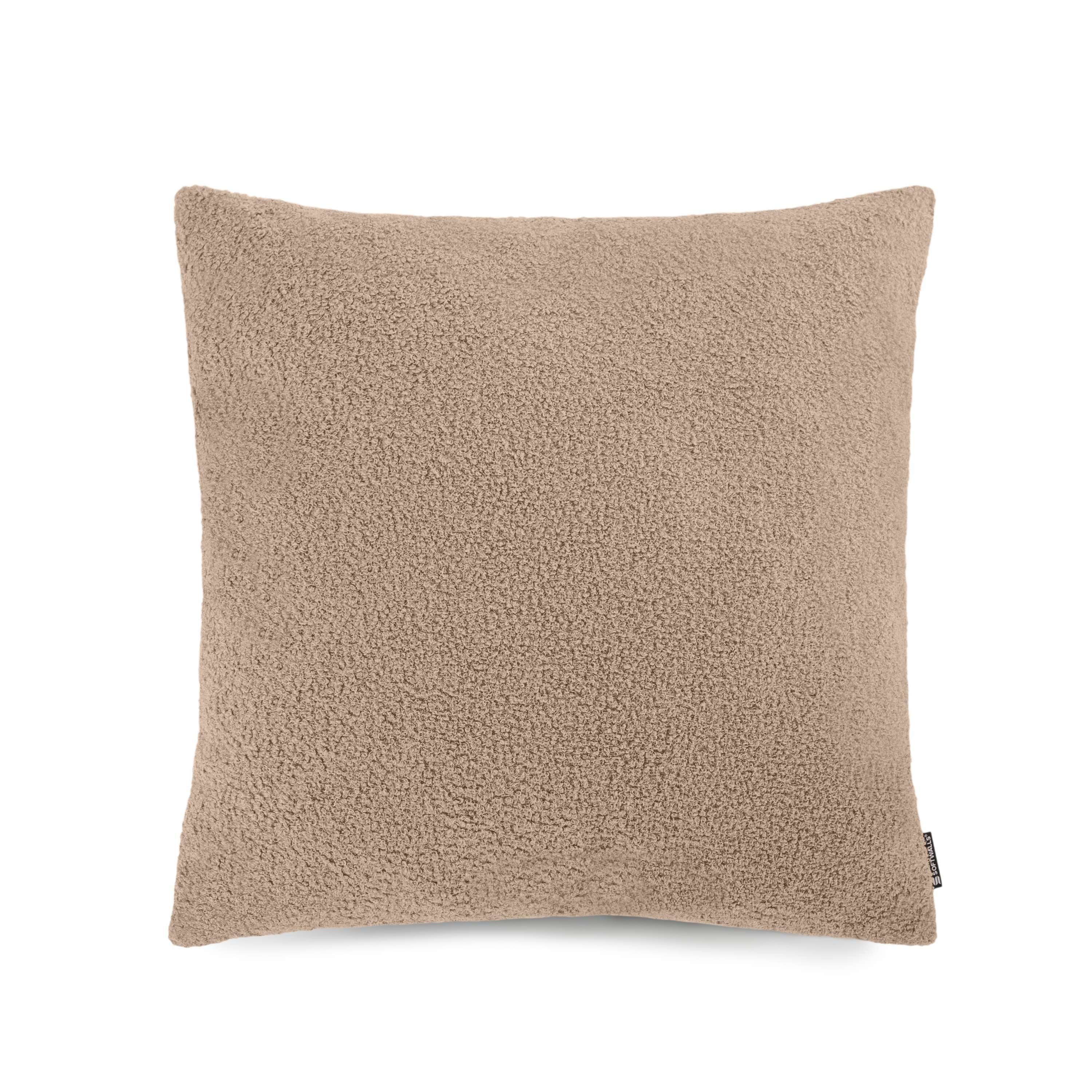 softwalls Kissenbezug Kissenbezug Cara - Kissenhülle Boucle - Kissen Teddy, Apricot - 50x50, (1 Stück)
