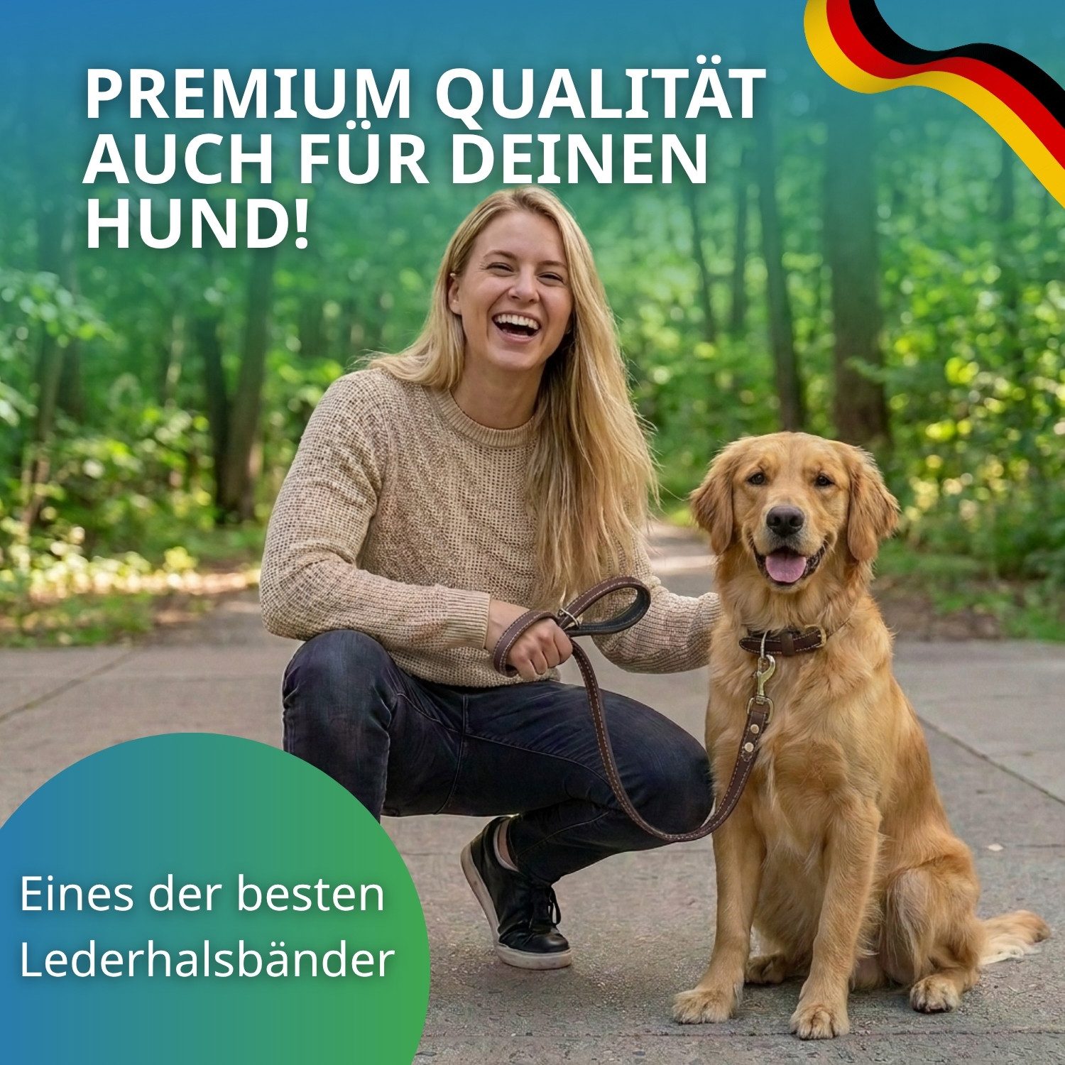 Activity4Dogs Hunde-Halsband große Hunde, Echtleder, 5-fach verstellbar, 4 Größen, verschiedene Farben, Größe M bis XL, jeweils 5-fach verstellbar