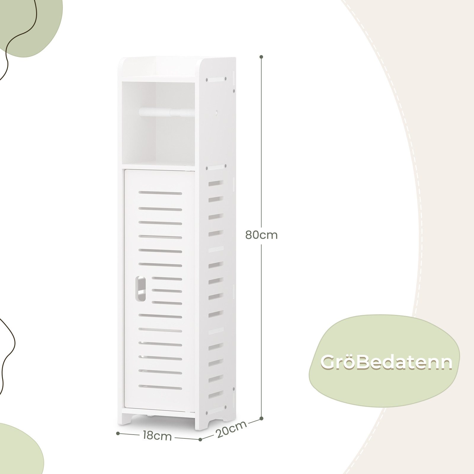 Dripex Beistellschrank Badschrank schmal, Toilettenschrank mit Papierrollen günstig online kaufen