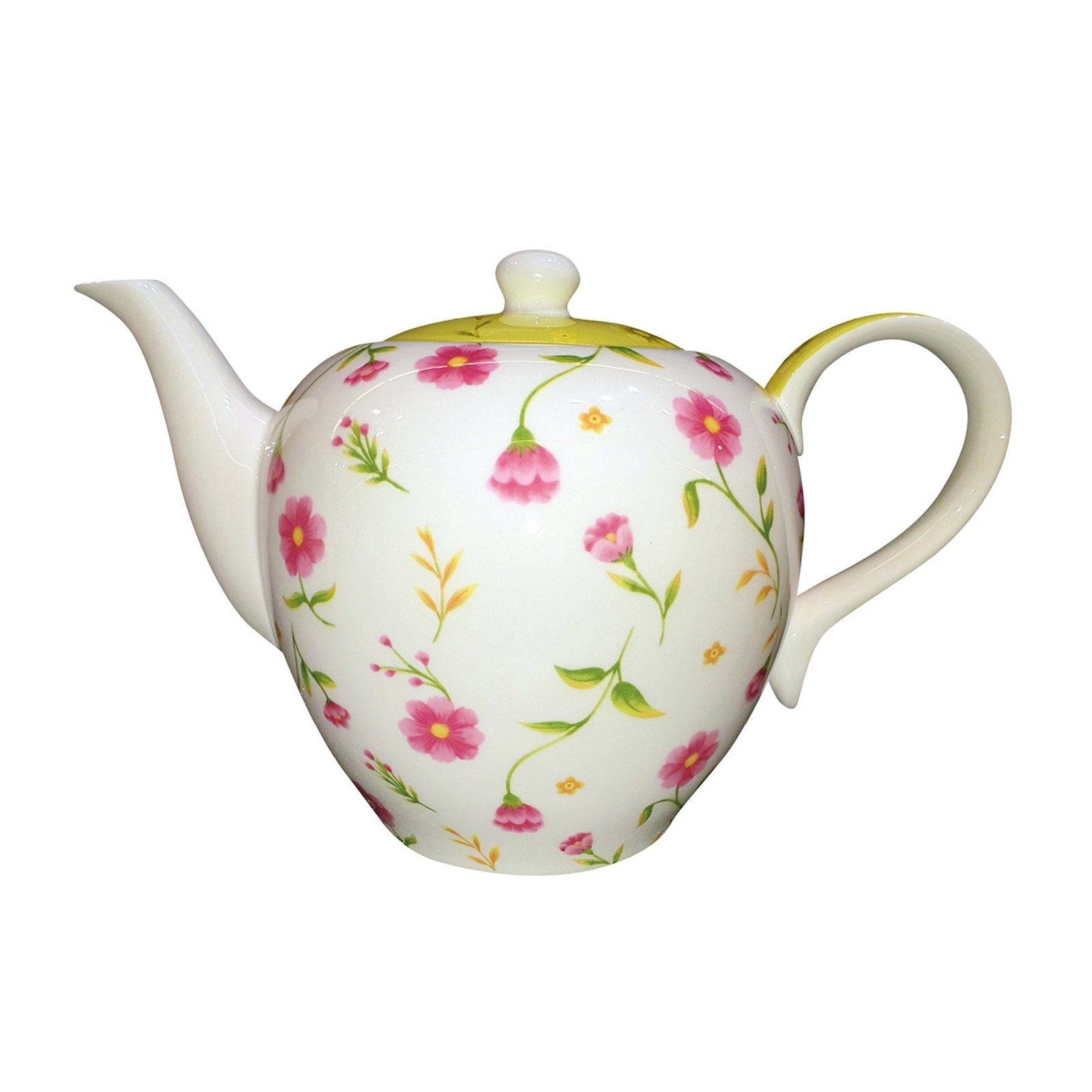 Jameson + Tailor Teekanne Teekanne Klassik 1,5 Liter Blumenranke, 1300 l, (Stück, 1-St), Porzellan mit Dekor