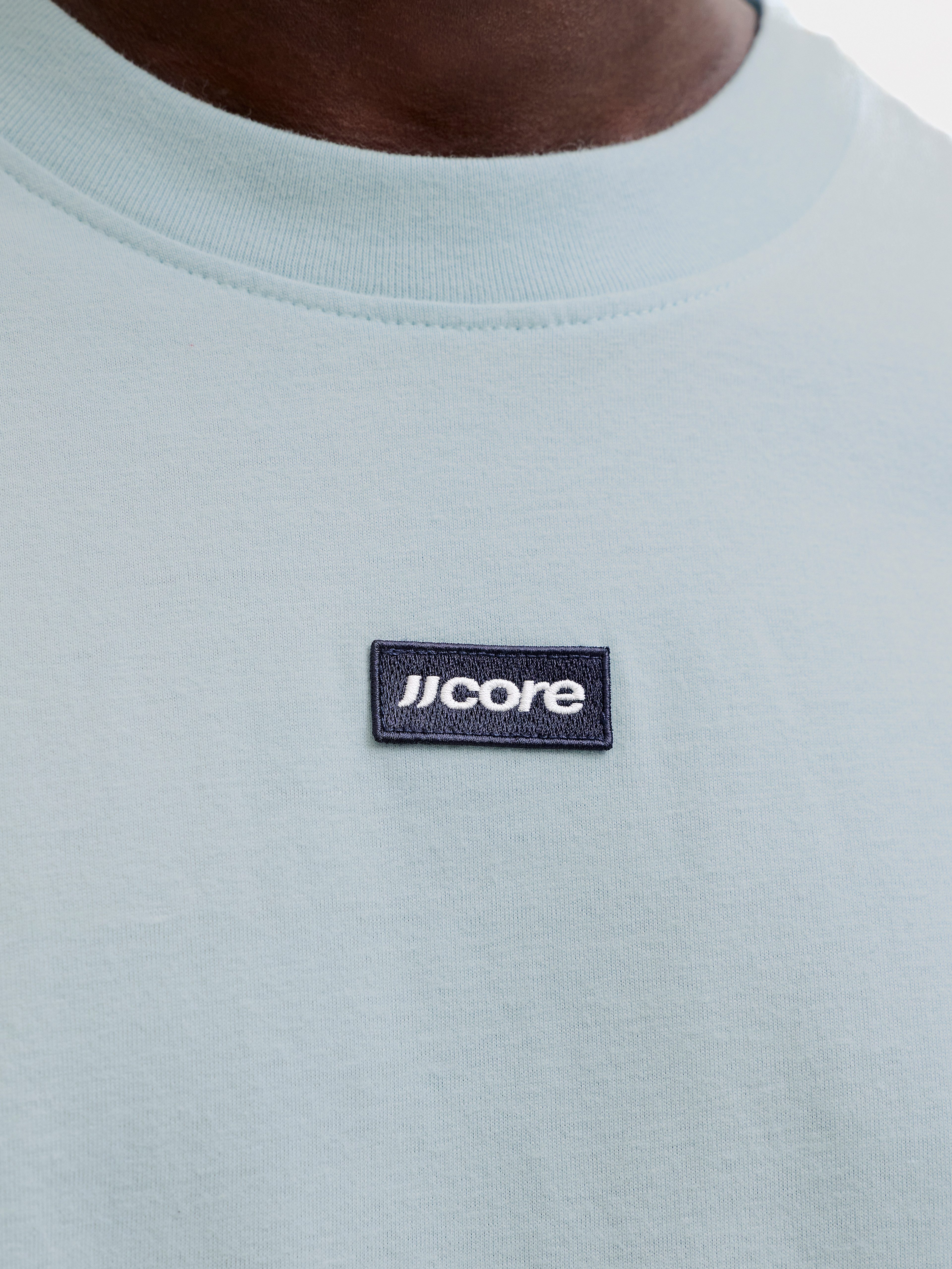 Jack & Jones T-Shirt JCOCLUB BADGE TEE SS CREW NECK LN mit Stickerei