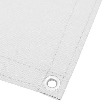 vidaXL Seitenmarkise Balkon-Sichtschutz Weiß 120x800 cm 100 Polyester-Oxford