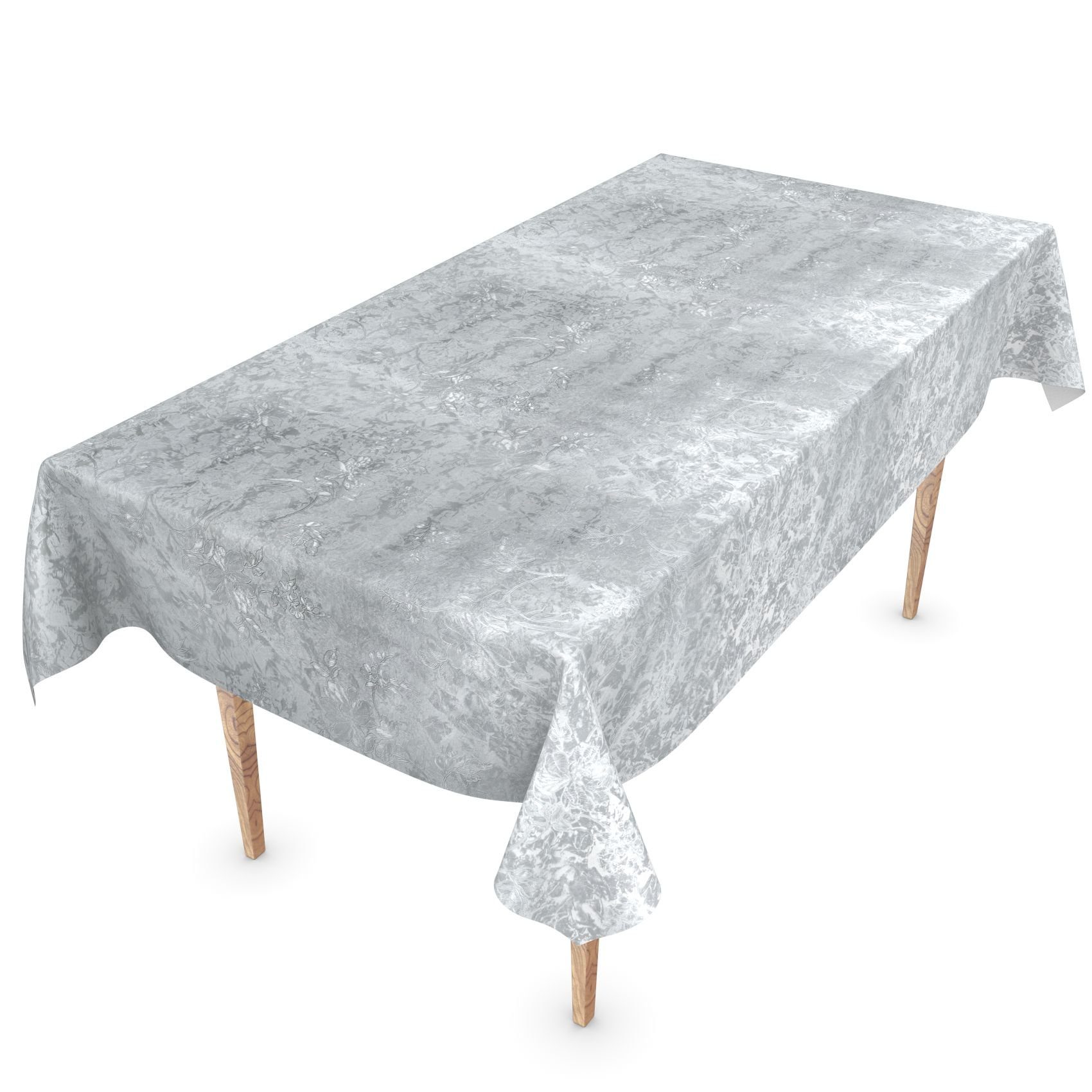 ANRO Tischdecke Tischdecke Wachstuch Einfarbig Grau Robust Wasserabweisend Breite 140, Glatt