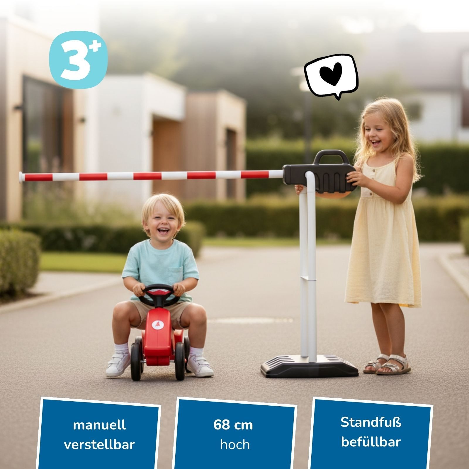 alldoro Spiel-Verkehrsschranke Große Verkehrsschranke für Kinder 110 x 68 c günstig online kaufen