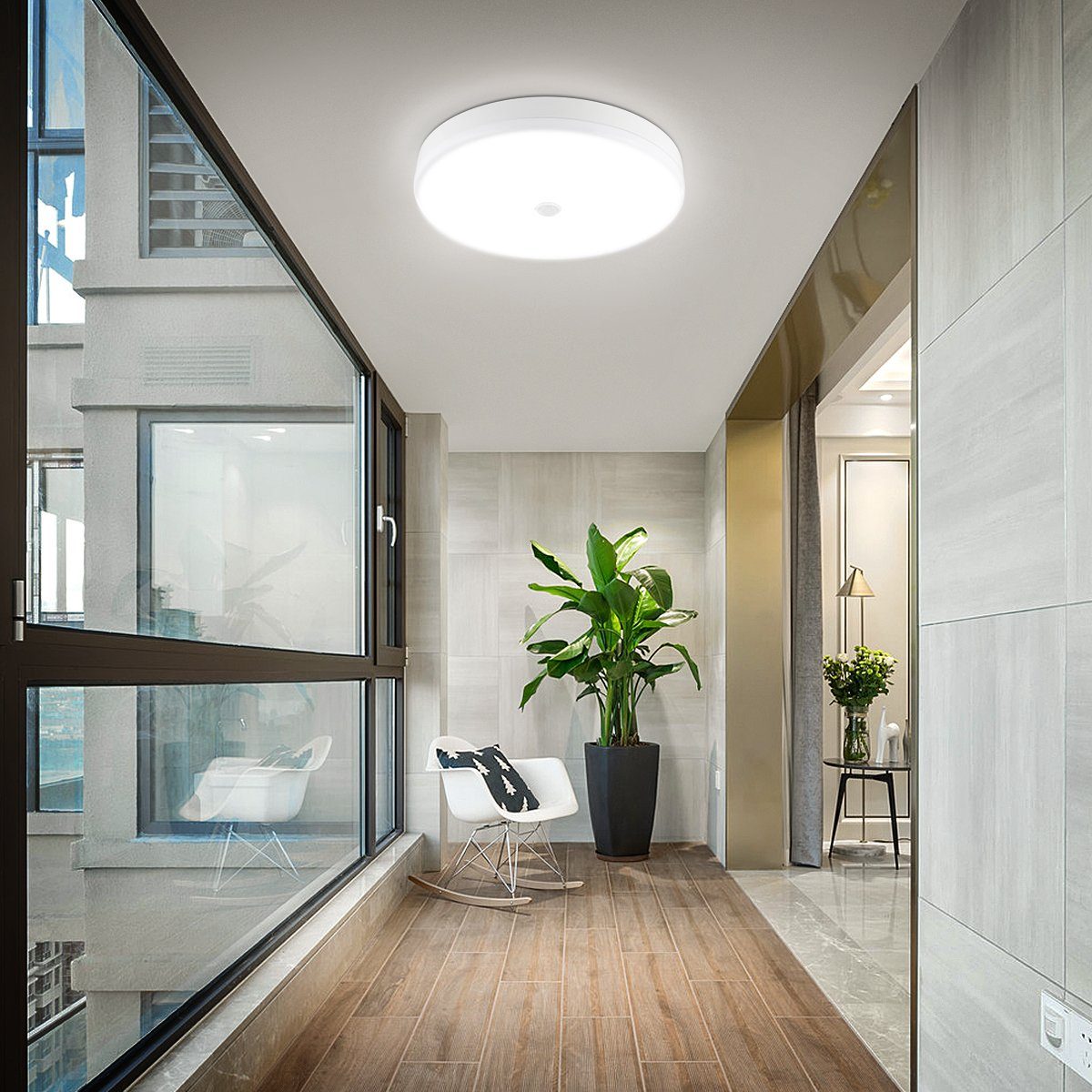 LETGOSPT Deckenleuchte LED Deckenleuchte mit Bewegungsmelder günstig online kaufen