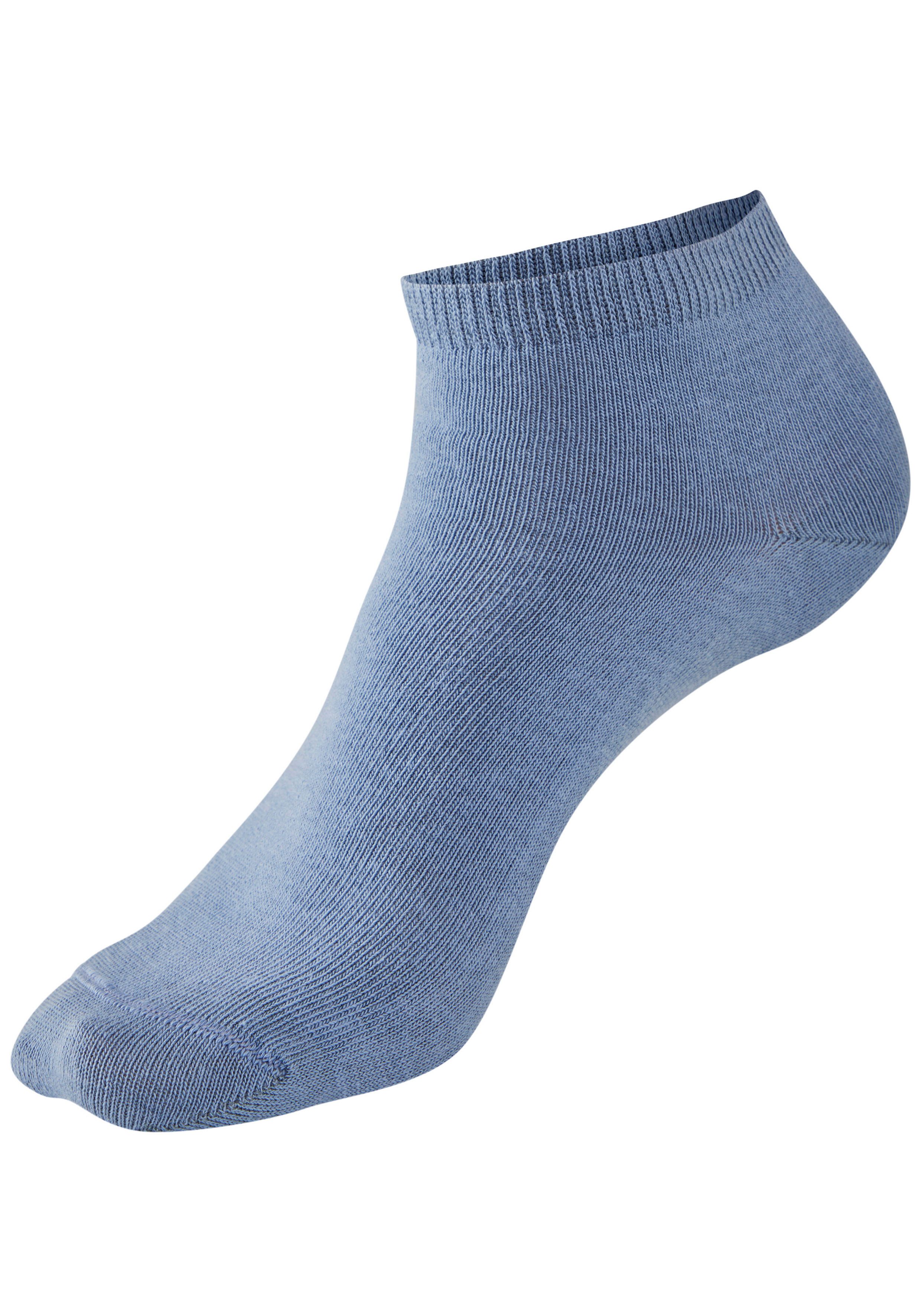 H.I.S Kurzsocken Damen Sport Basic Socken, Laufsocken ohne Frottee (Packung, 10-Paar, Großpackung) mit verstärkter Ferse und Spitze
