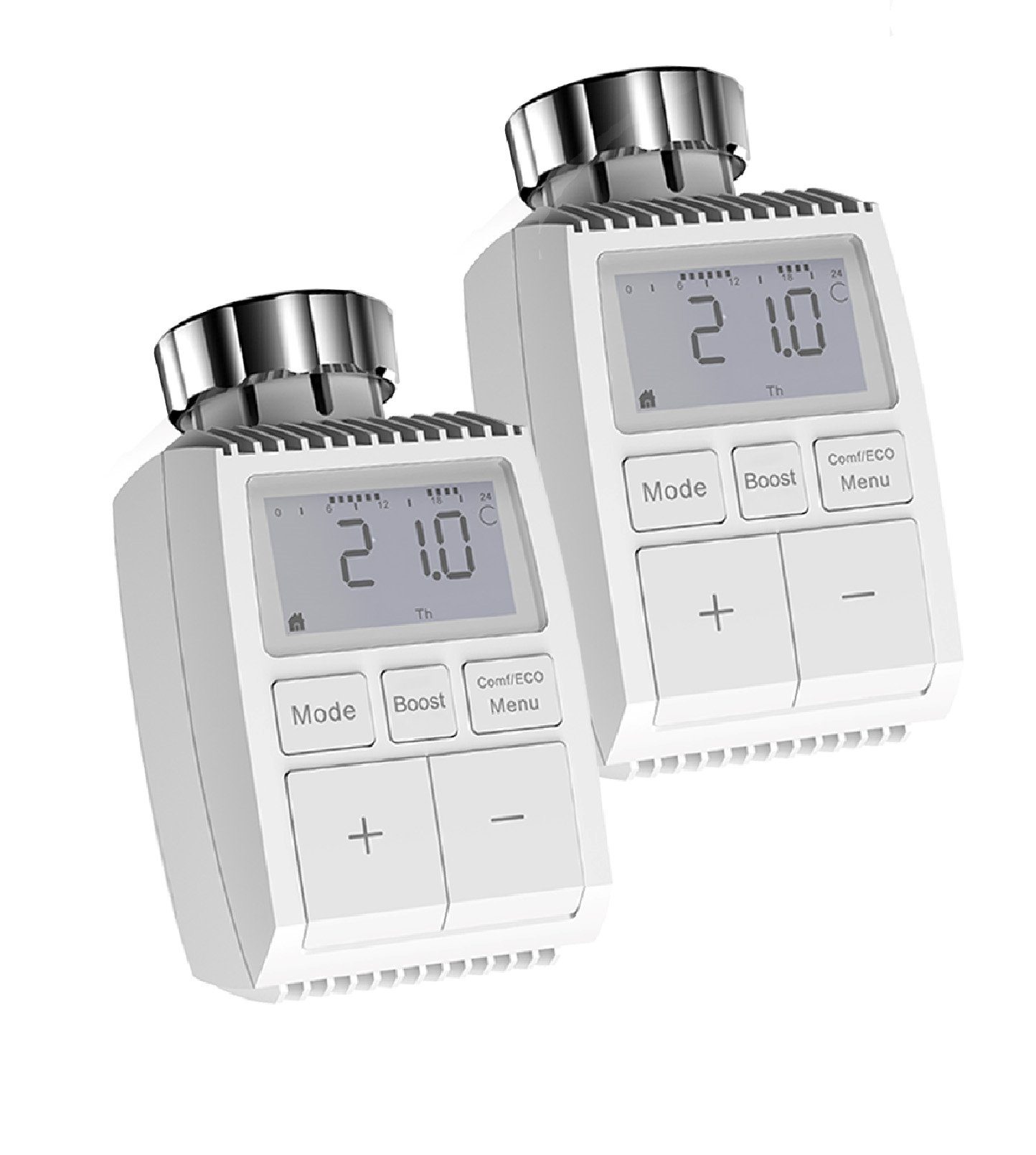 Hyrican Heizkörperthermostat programmierbar, mit Tag/Woche/Wochenend-Planer, Frostschutz, Nachtabsenkung