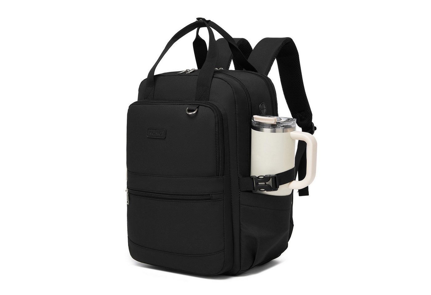 KONO Rucksack für Damen – Wasserdichter 2-in-1-Laptoprucksack, 15,6 Zoll
