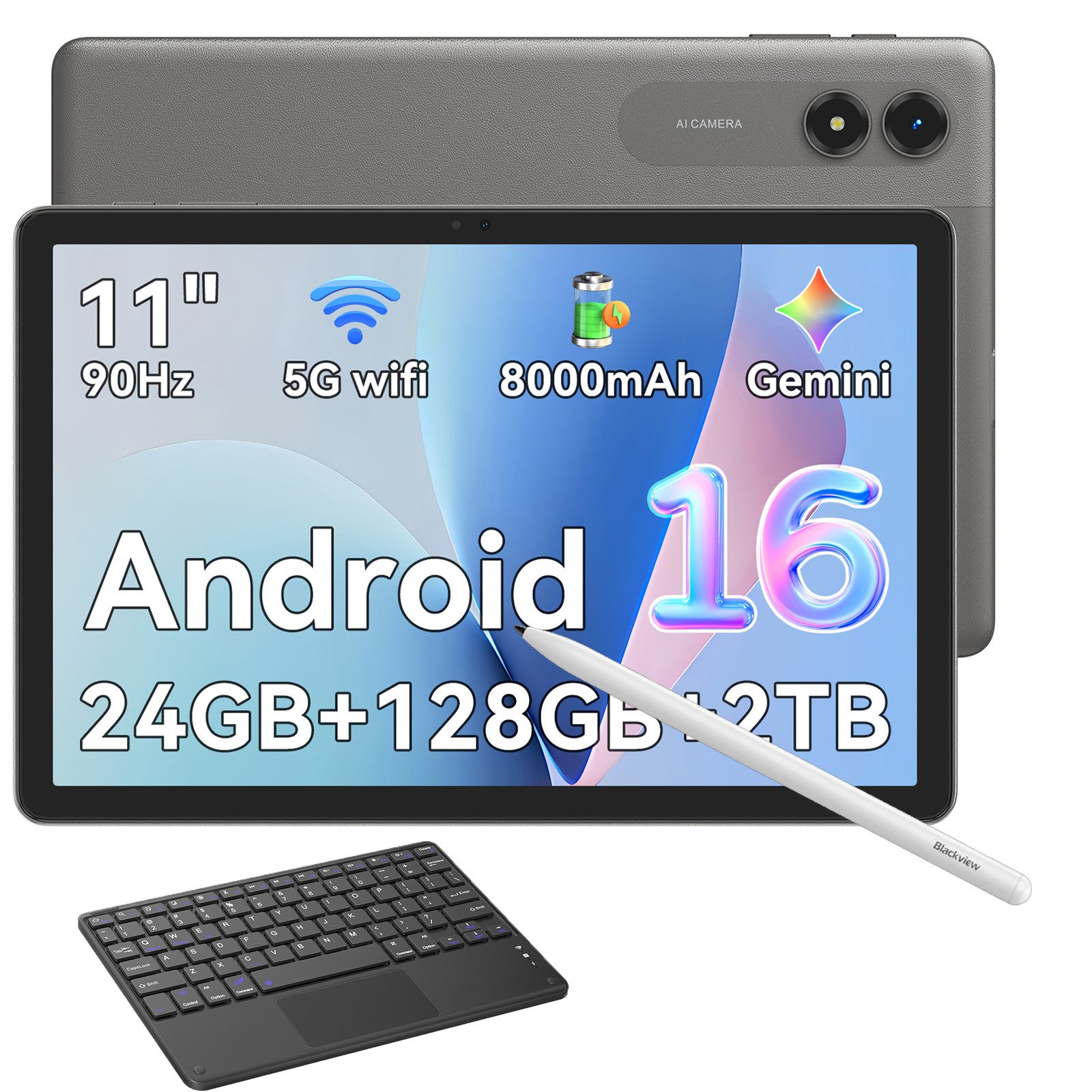 VekfulPC Tab50 11" Android 16 128 GB 8000 mAh Akku 5G WiFi Tablet (11", 128 GB, Android 16, Android 16, Gemini Al Magic, 8000 mAh, 5G WiFi)