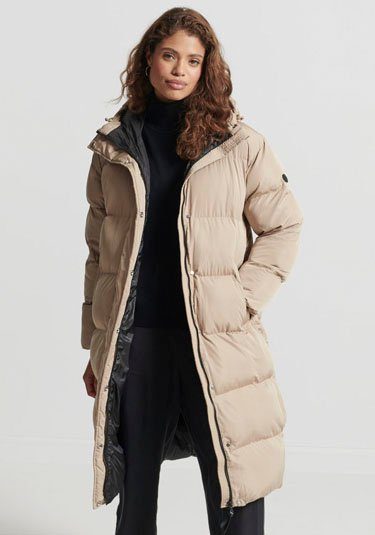 Superdry Fieldjacket »STUDIOS LONGLINE DUVET COAT Flat Grey«