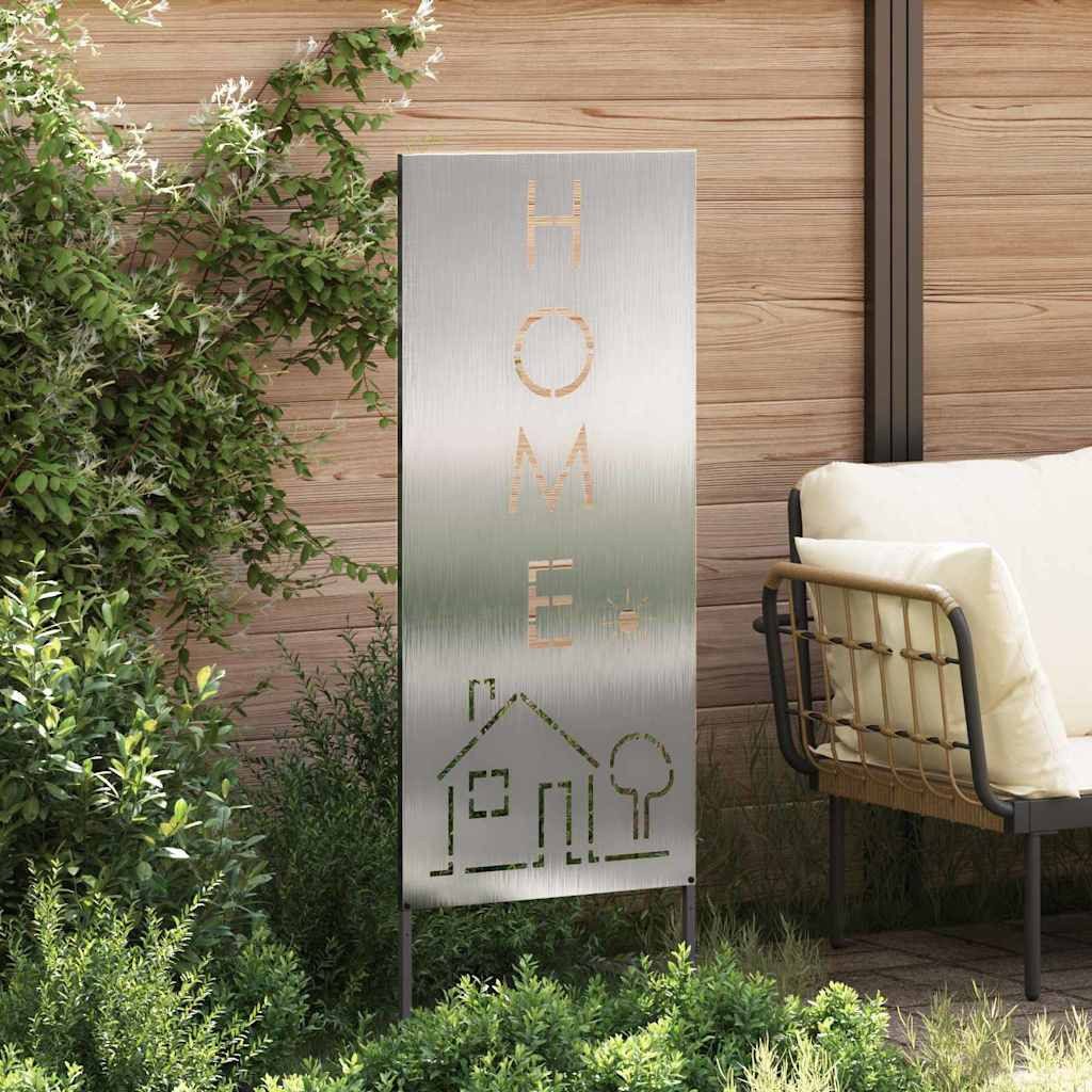 vidaXL Wandbild Garten dekoratives Panel Silber günstig online kaufen