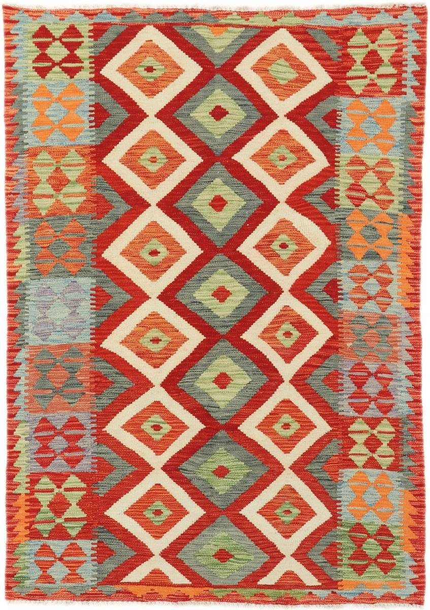 Orientteppich Kelim Afghan 128x184 Handgewebter Orientteppich, Nain Trading, rechteckig, Höhe: 3 mm