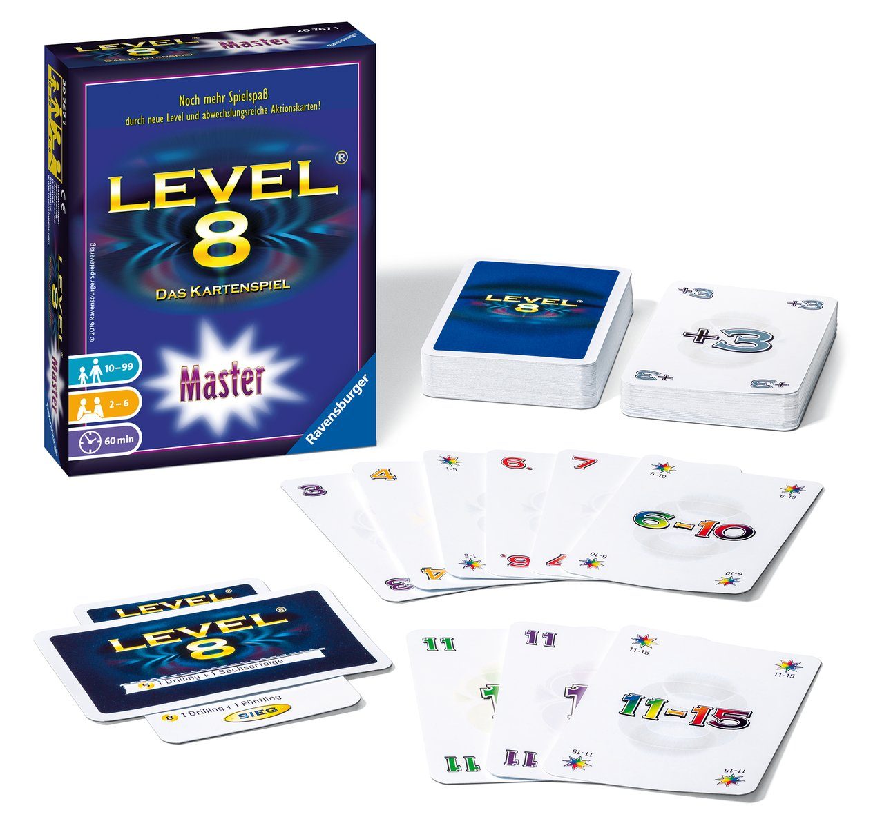 Spiel, Master Ravensburger Kartenspiel Level Familienspiel 8
