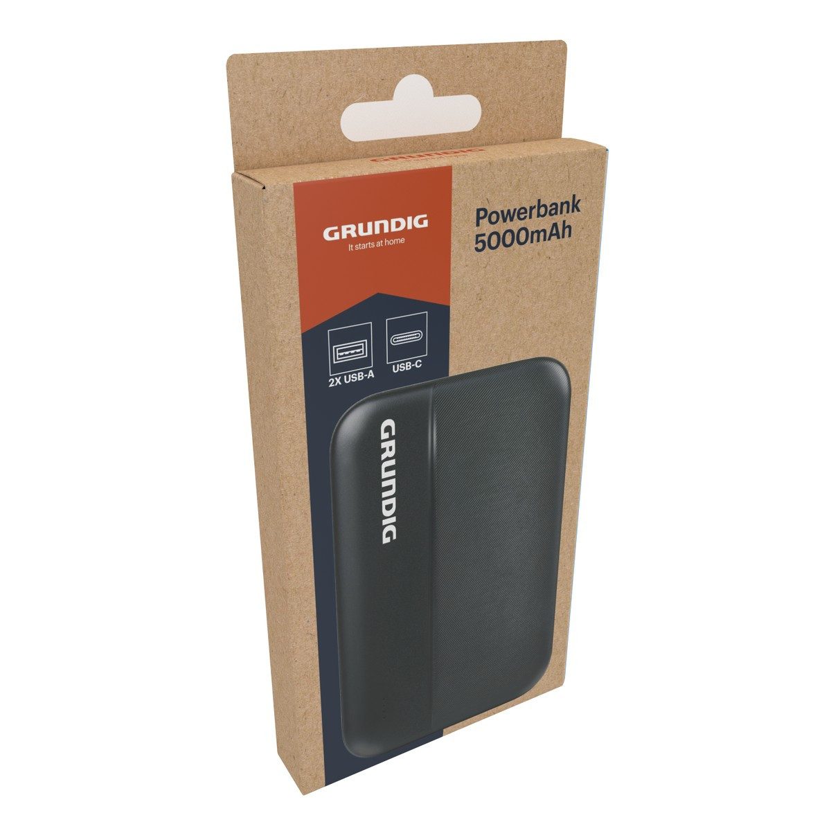 Grundig Grundig Powerbank 5000mAh - Externer Akku USB-A und USB-C Powerbank