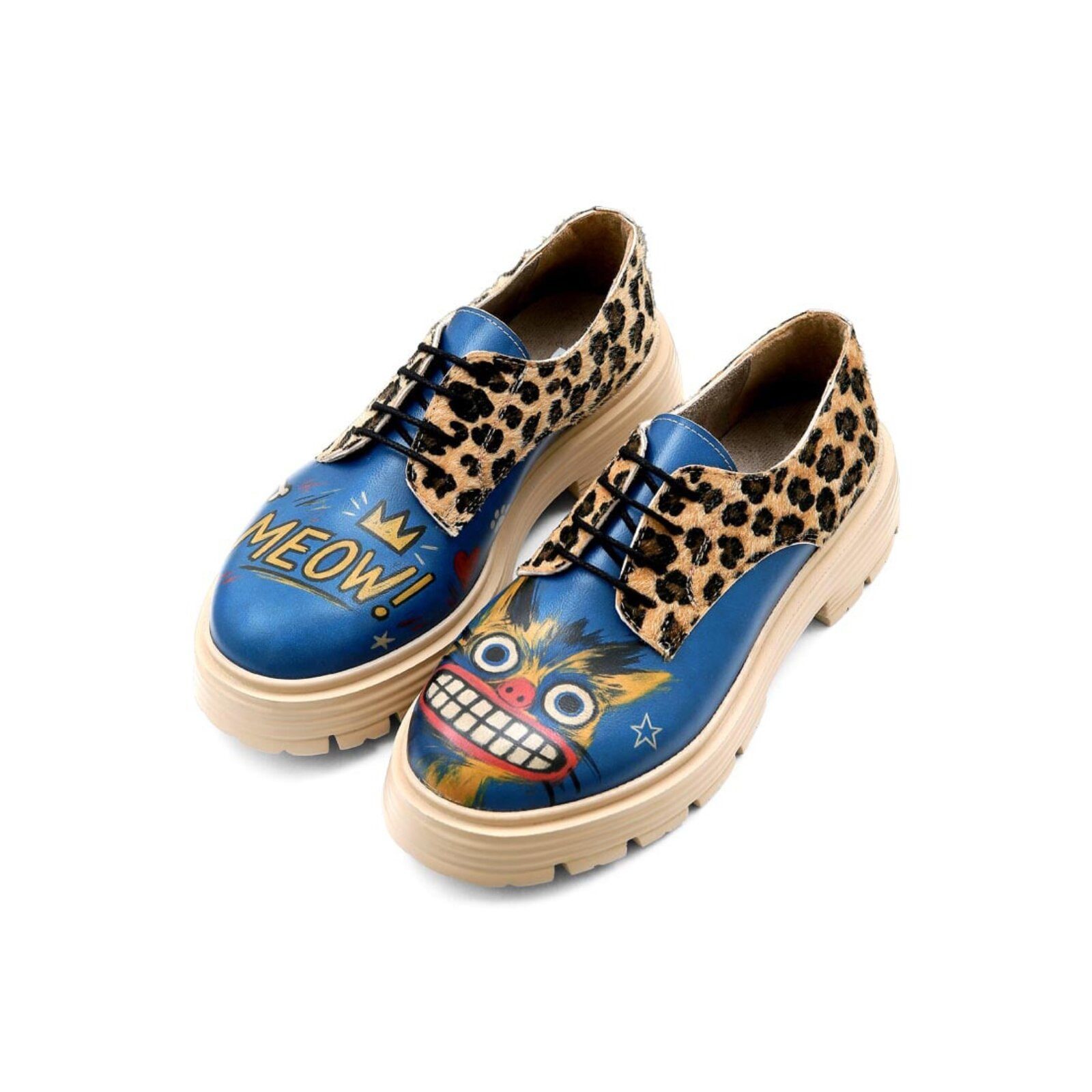 DOGO Brooklyn Meow Attack Damen Halbschuhe Loafer Handgefertigt