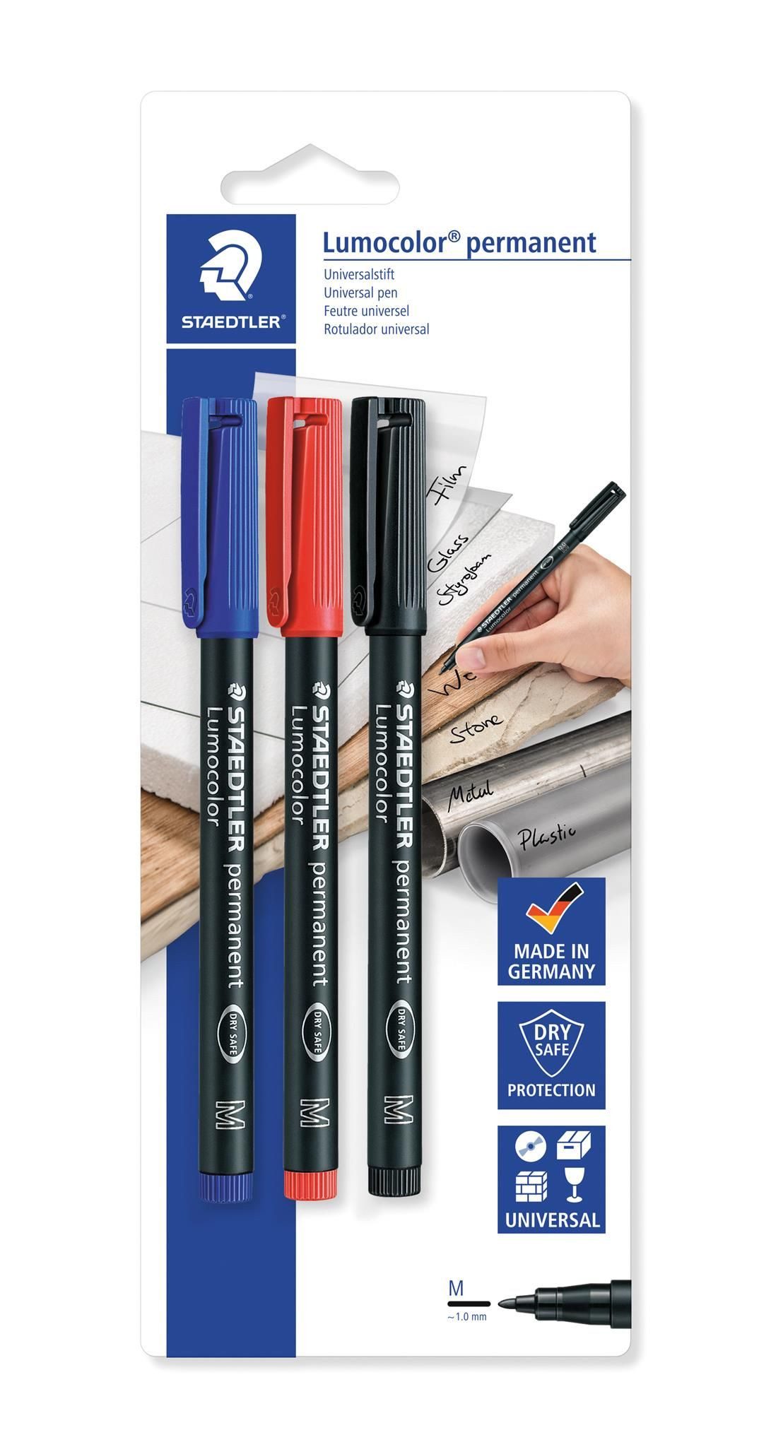 STAEDTLER Folienstift Staedtler Folienstift Lumocolor M perm so 3St
