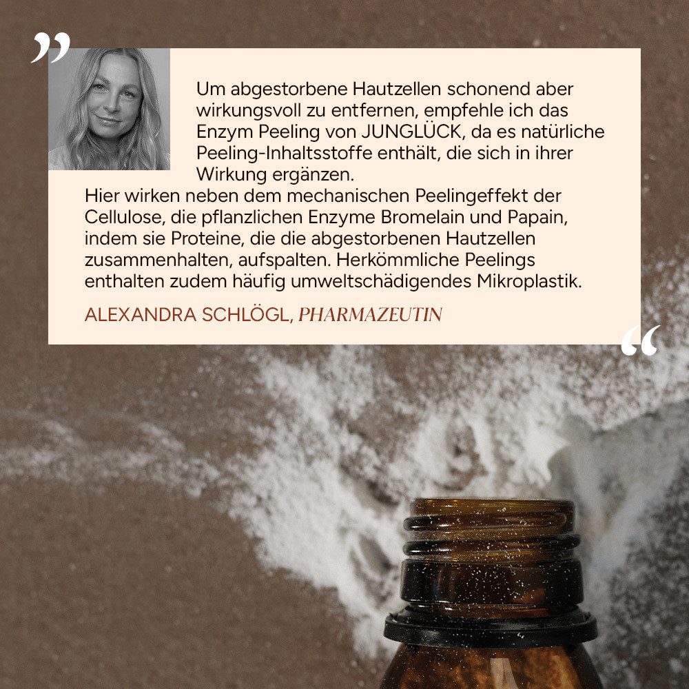 JUNGLÜCK Gesichtspeeling Enzym Peeling, 1-tlg., Entfernt schonend Hautschüppchen & gleicht den Teint aus