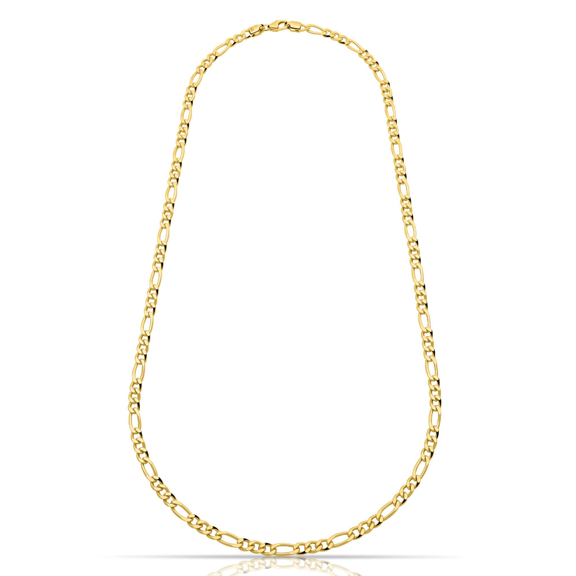 Tony Fein Kette ohne Anhänger Figarokette 3,8 mm 585er Vergoldet Massiv Hoc günstig online kaufen