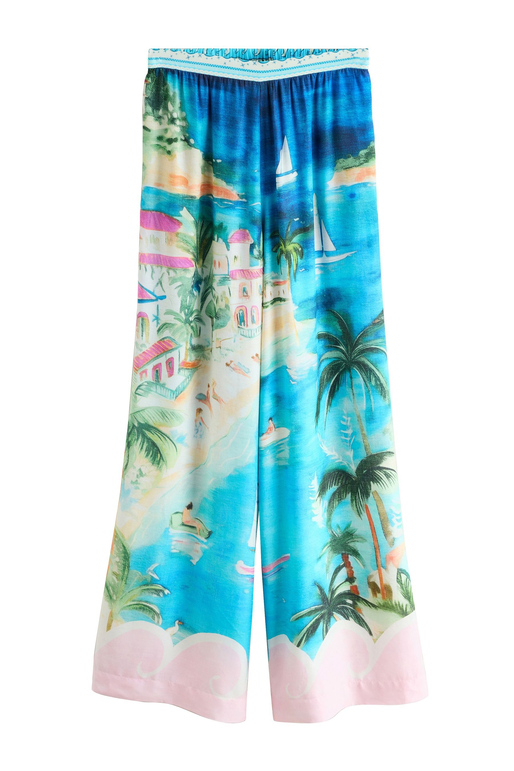 Palazzohose Modal-Hose mit weitem Bein