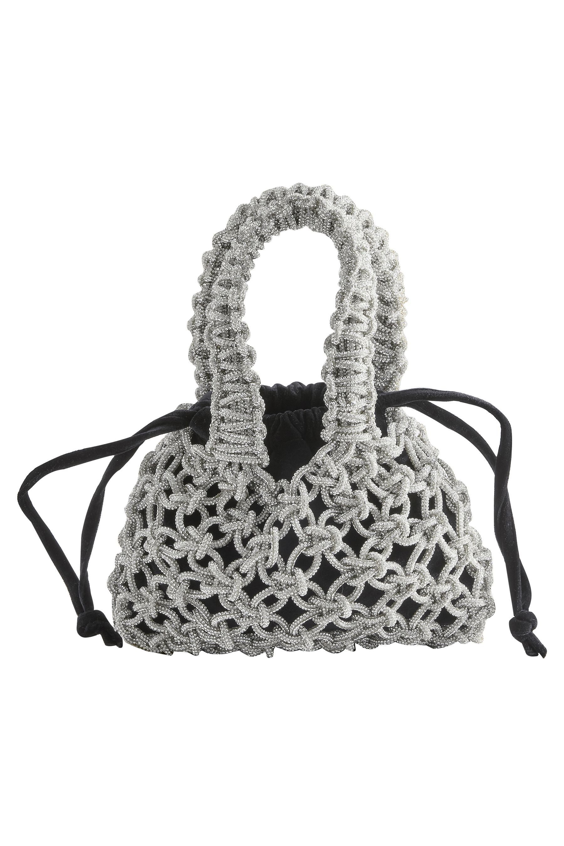 Next Handtasche Funkelnde gewebte Samt-Handtasche (1-tlg)