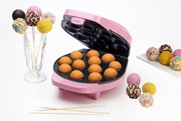 bestron Cakepop-Maker DCPM12 Sweet Dreams, 700 W, im Retro Design, Antihaftbeschichtung, Rosa