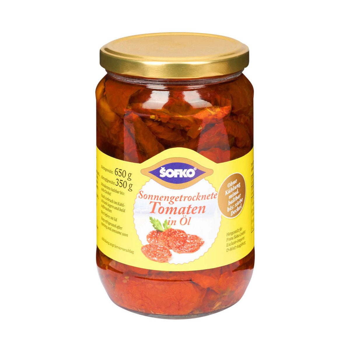 SOFKO Gemüsekonserve, Sofko Tomaten sonnengetrocknet in Öl 650g