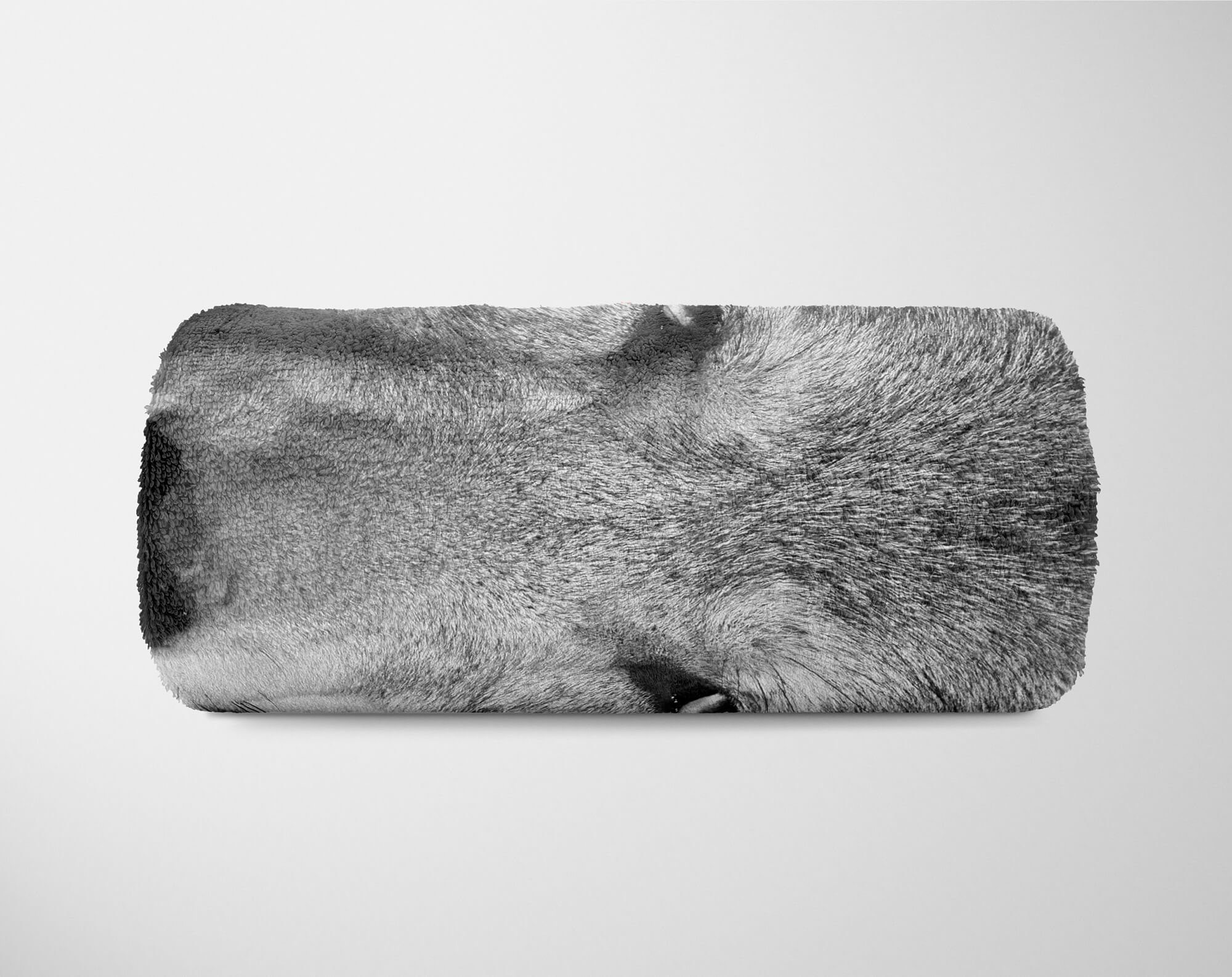 (1-St), mit Tiermotiv Art Wolf, Sinus Handtuch Saunatuch Handtuch Strandhandtuch grauer Baumwolle-Polyester-Mix Kuscheldecke Handtücher
