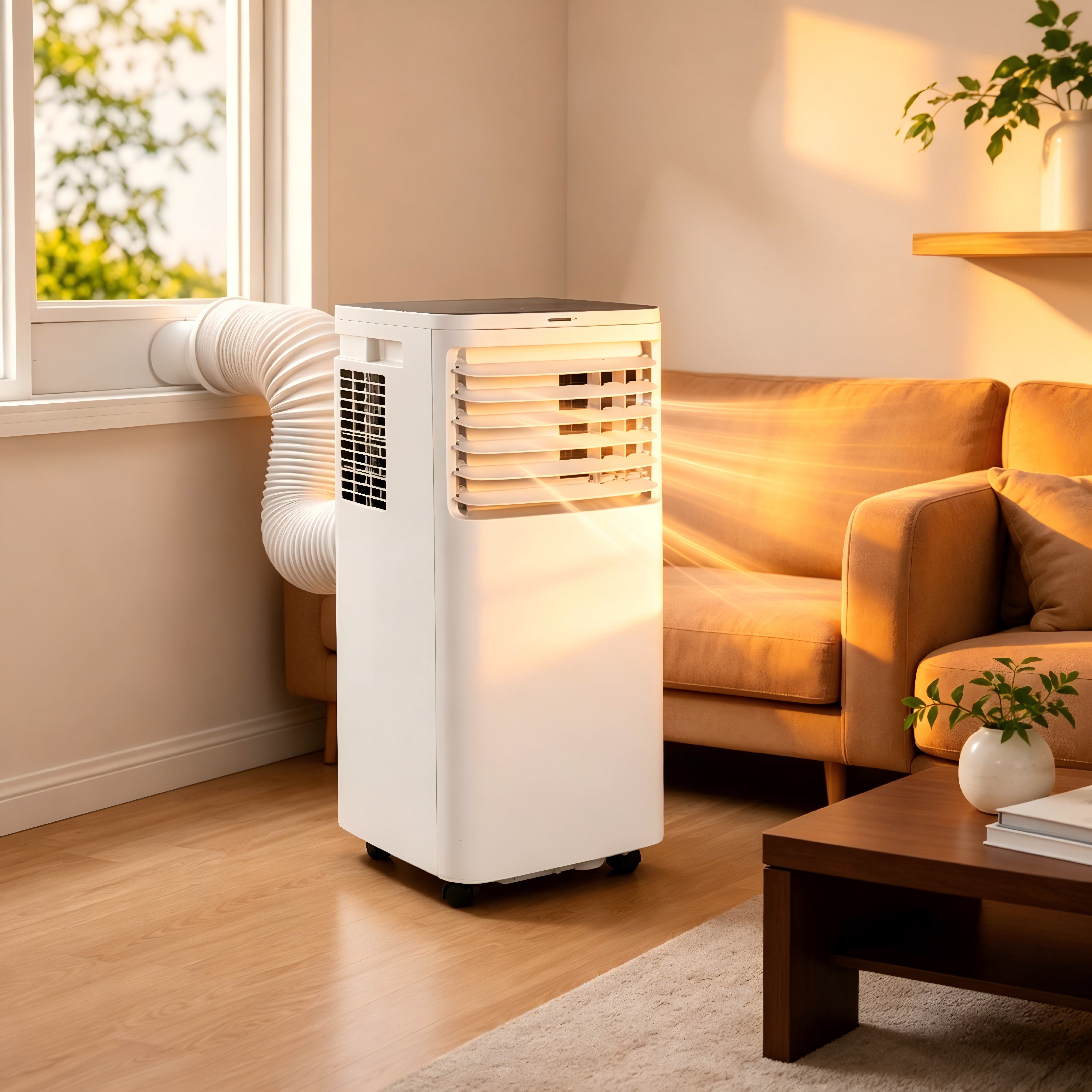 ZMH 3-in-1-Klimagerät Mobile Turmventilator 3-in-1 7000/9000 BTU mit Abluftschlauch, LED Display, Timer, Rollen & Tragegriff für Räume bis 25 m²