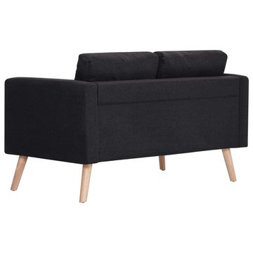 vidaXL Sofa 2-Sitzer-Sofa Stoff Schwarz Couch