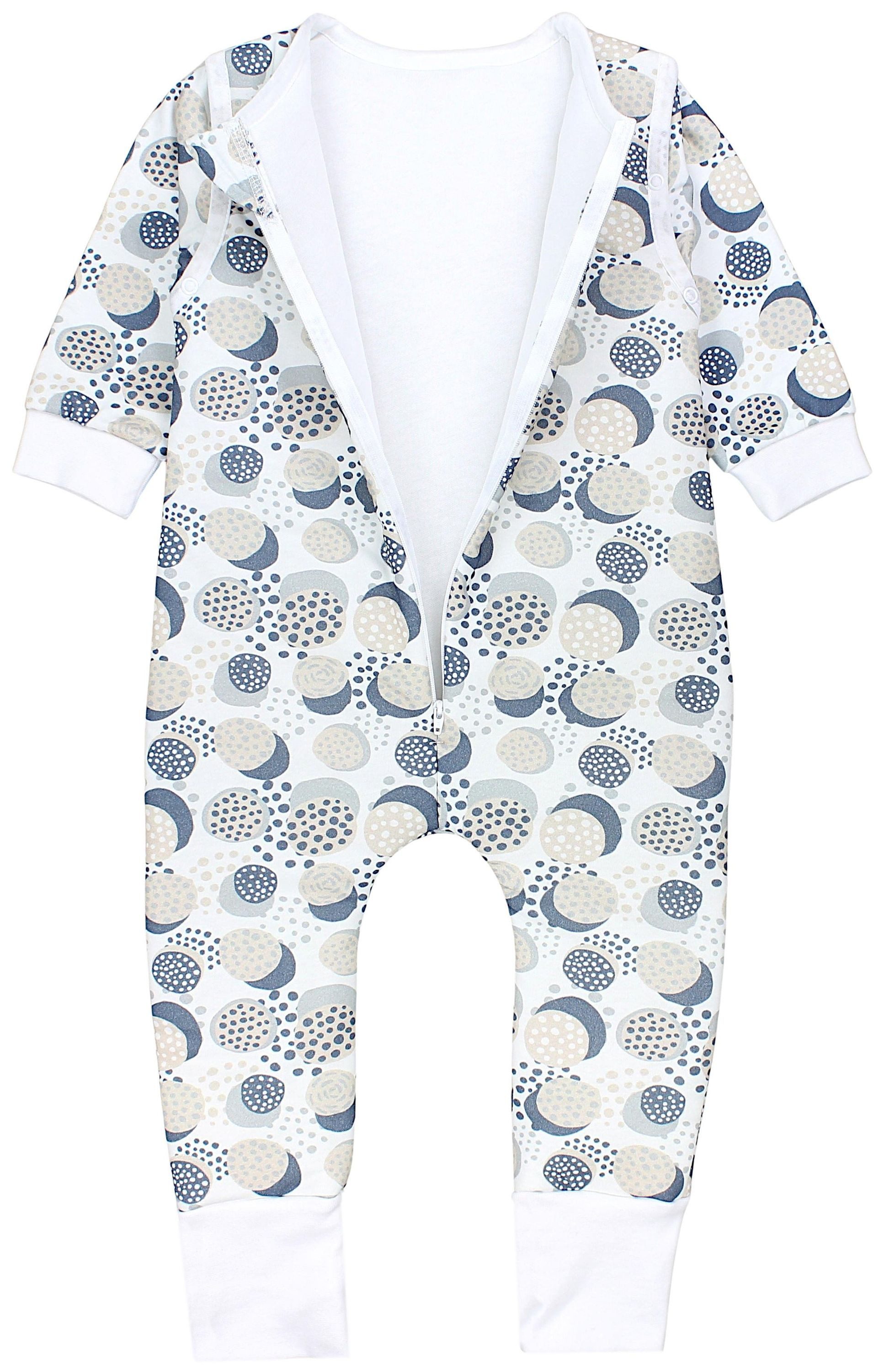 TupTam Babyschlafsack 2.5 TOG Schlafsack BIO-Baumwolle mit Beinen und Ärmeln Herbst Winter – Bild 4 von 5