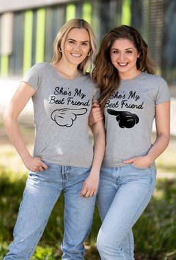 Couples Shop Print-Shirt She's My Best Friend Damen T-Shirt Set Beste Freunde mit modischem Spruch Print